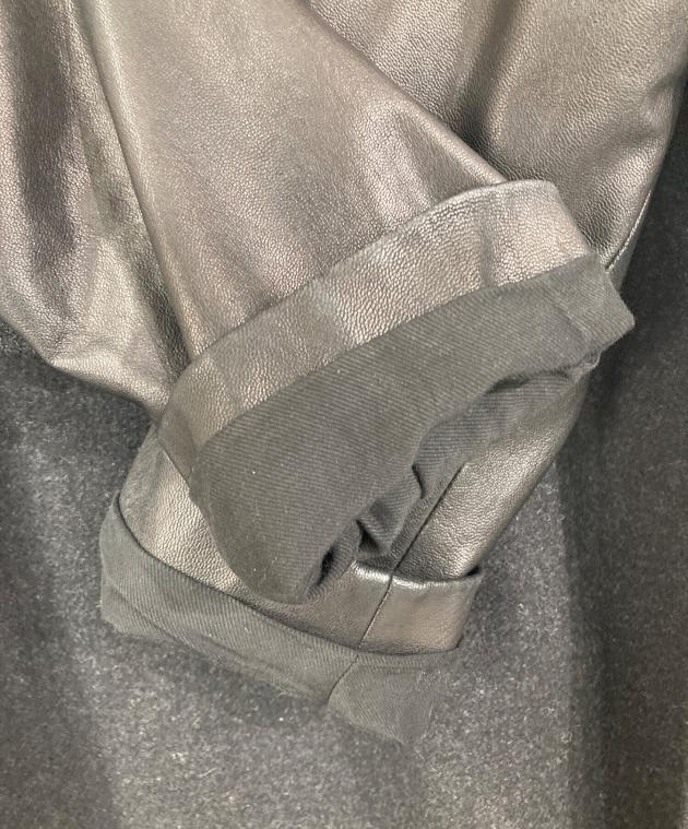 中古・古着通販】DIESEL (ディーゼル) 袖レザーチェスターコート