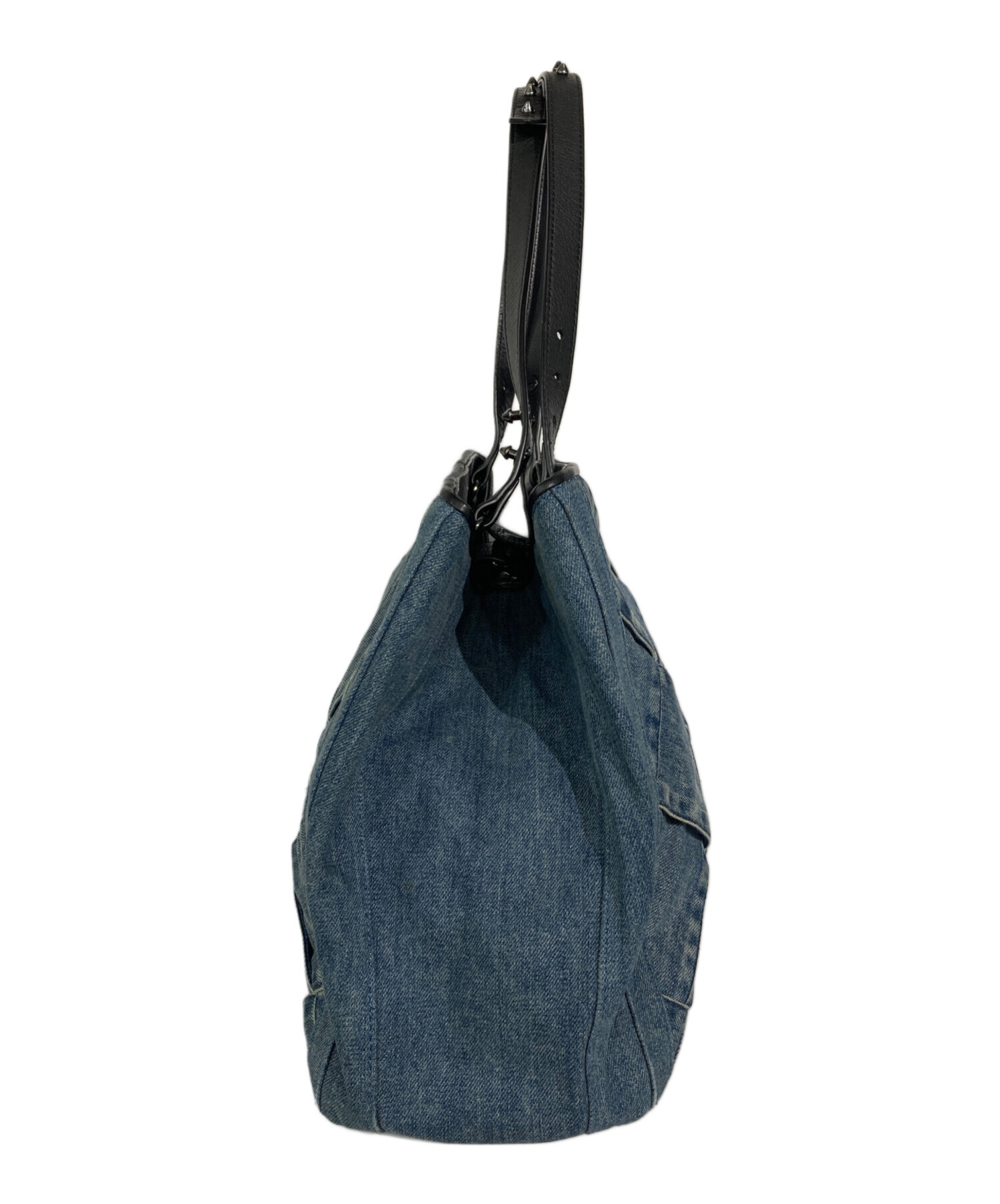 中古・古着通販】DIESEL (ディーゼル) 編み込みデニムトートバッグ 