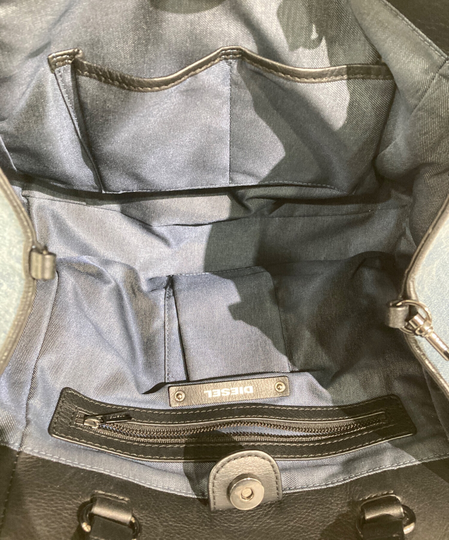 中古・古着通販】DIESEL (ディーゼル) 編み込みデニムトートバッグ 