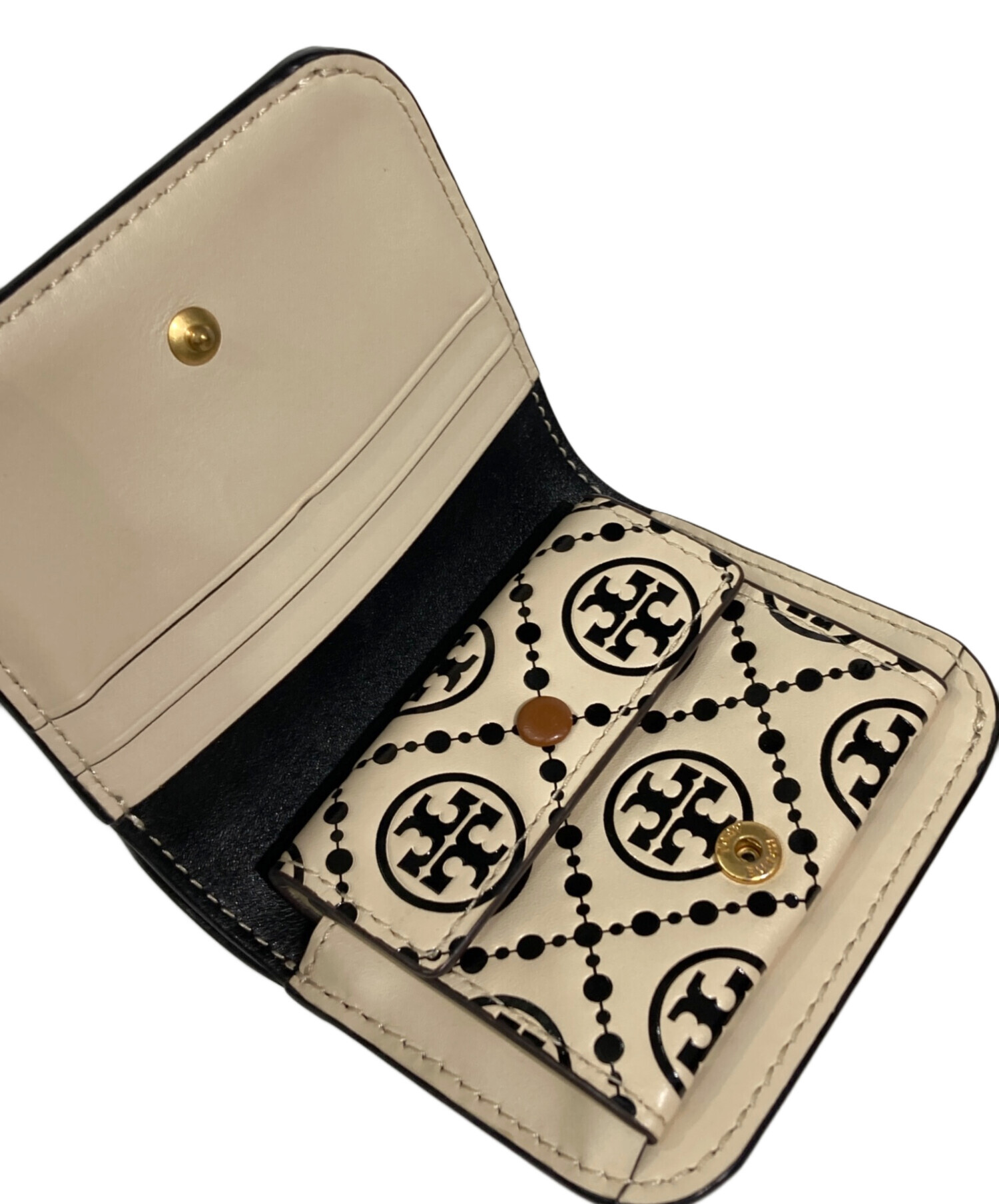 中古・古着通販】TORY BURCH (トリーバーチ) Tモノグラム2つ折り財布