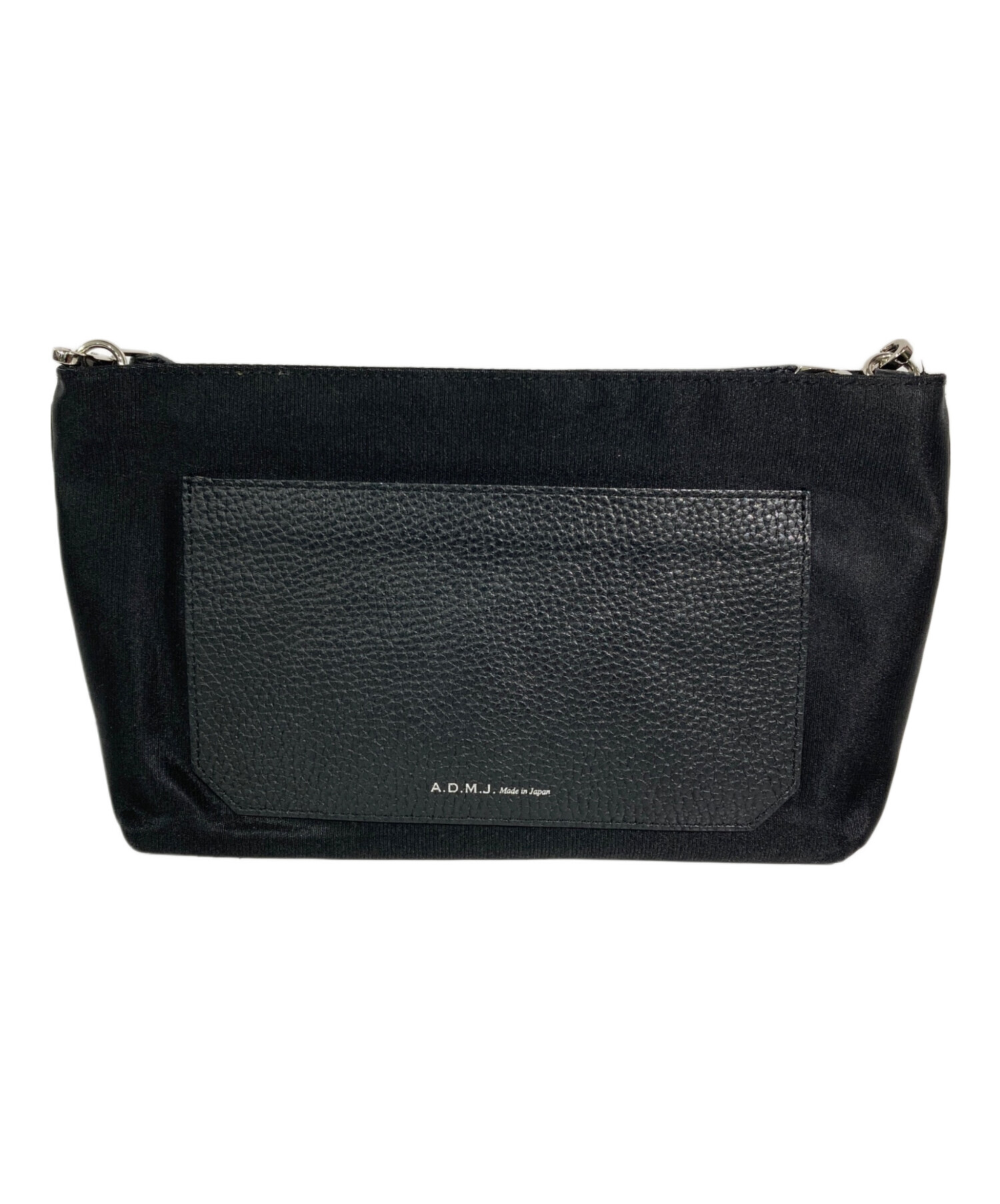 極美品 ADMJ はっ水ナイロンリュクス 2way クロスボディバッグ ブラック 中古・古着通販】A.D.M.J. (エーディーエムジェイ) ナイロンリュクス
