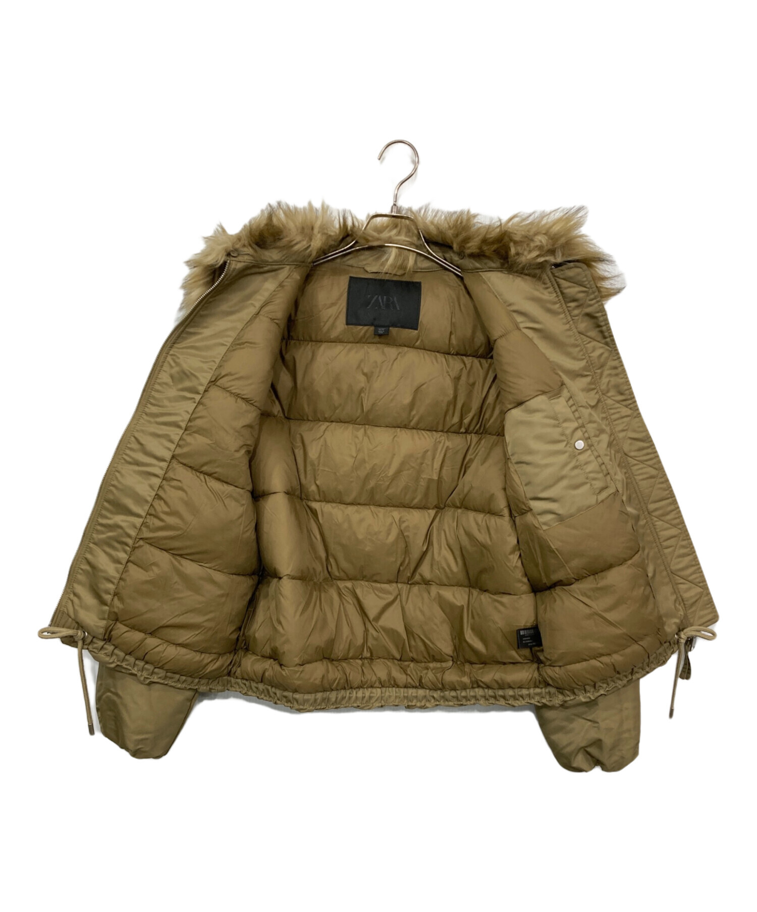 中古・古着通販】ZARA (ザラ) フェイクファー襟ボンバージャケット