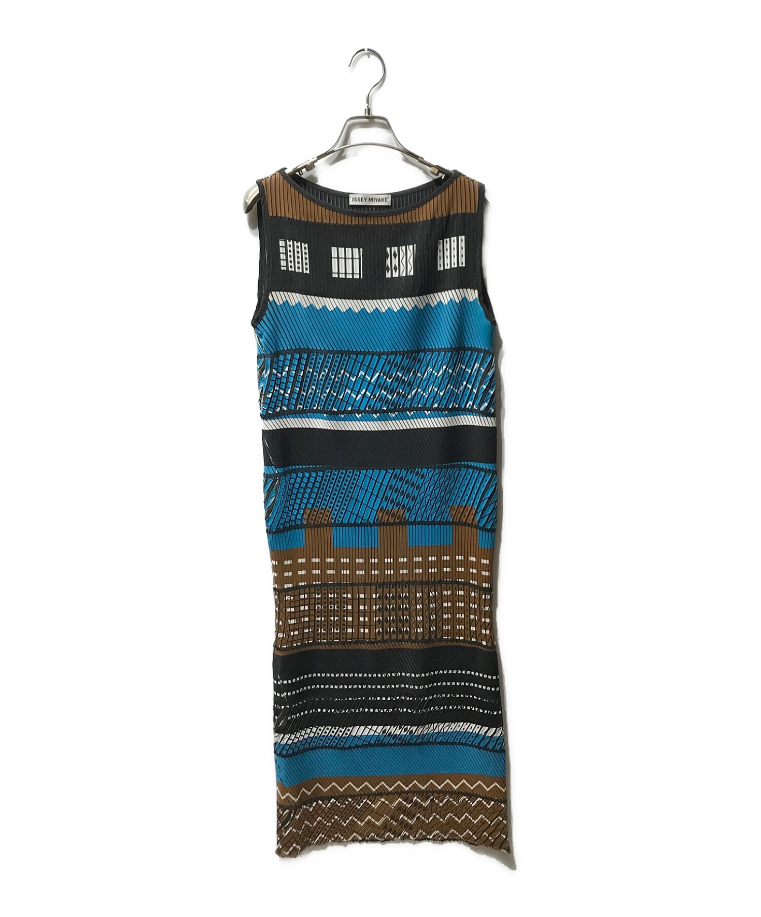 2 イッセイミヤケ　ノースリーブワンピース ISSEY MIYAKE（イッセイミヤケ） 美品 2019AW 宮前義之期 ベイクド