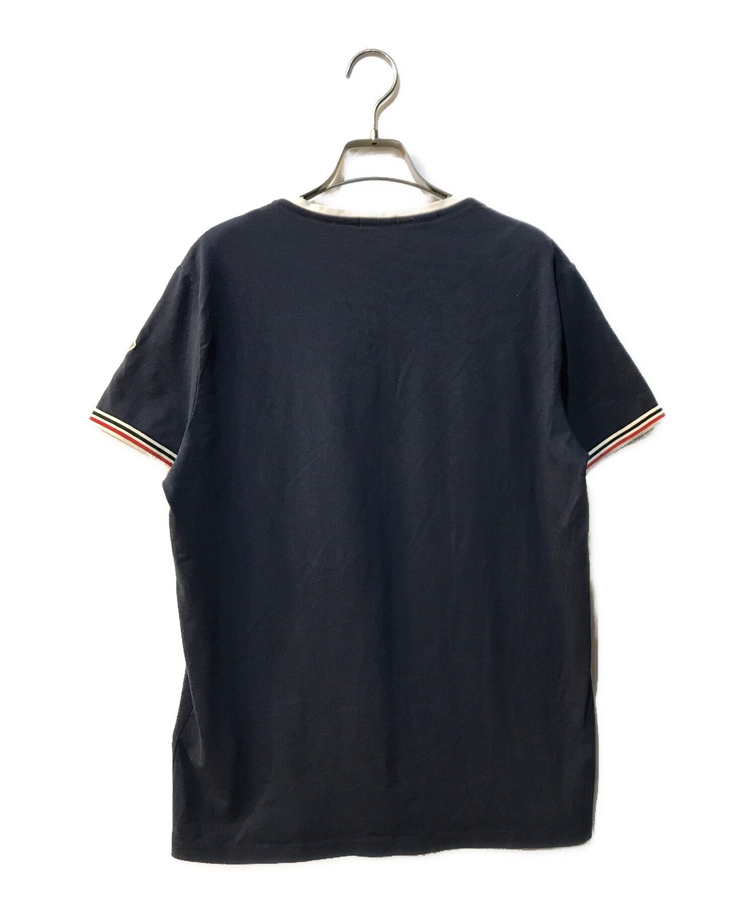 中古・古着通販】MONCLER (モンクレール) Vネックカットソー ネイビー