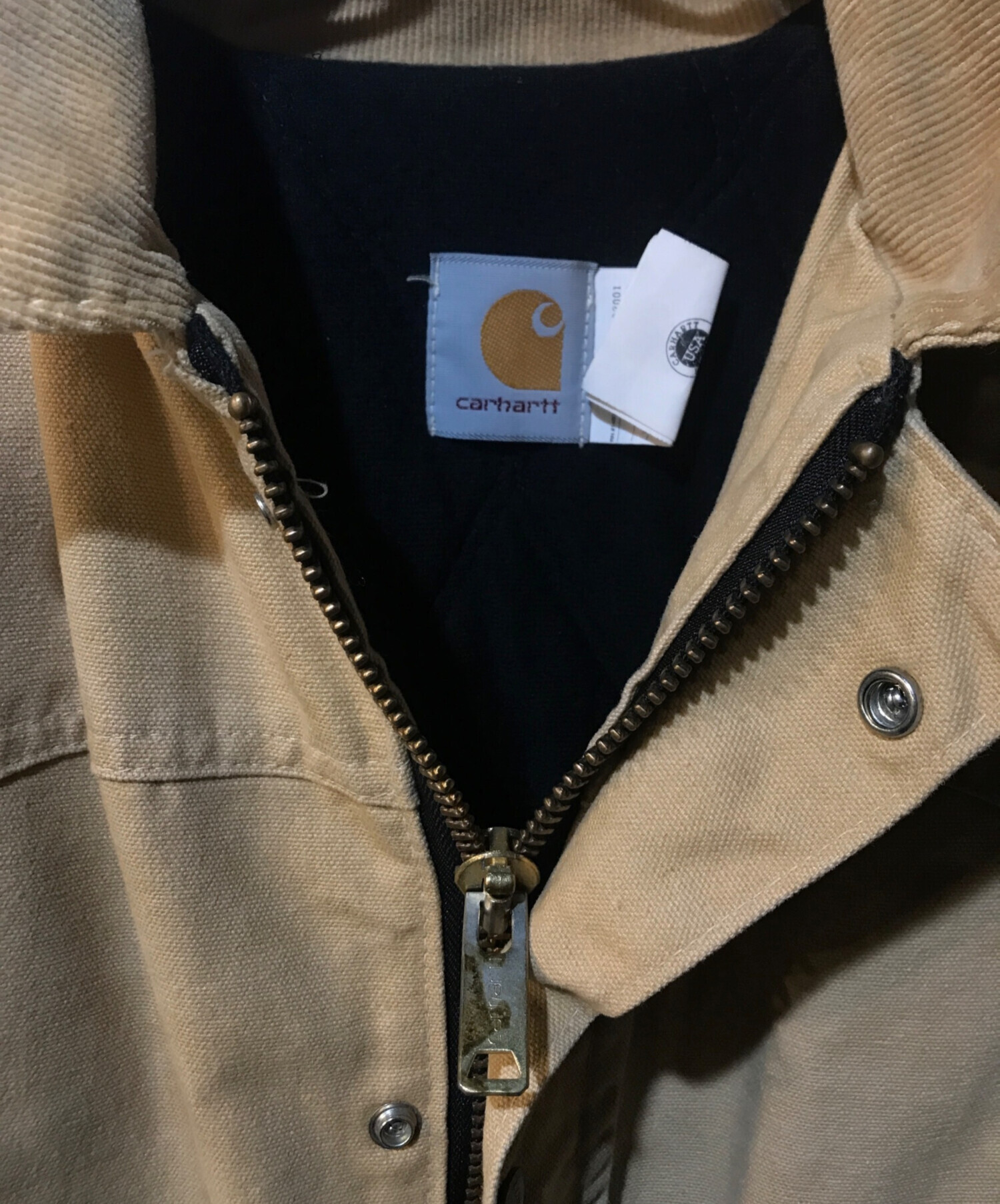 Carhartt ベージュ カバーオール　C001 中古・古着通販】CarHartt (カーハート) カバーオール ベージュ サイズ