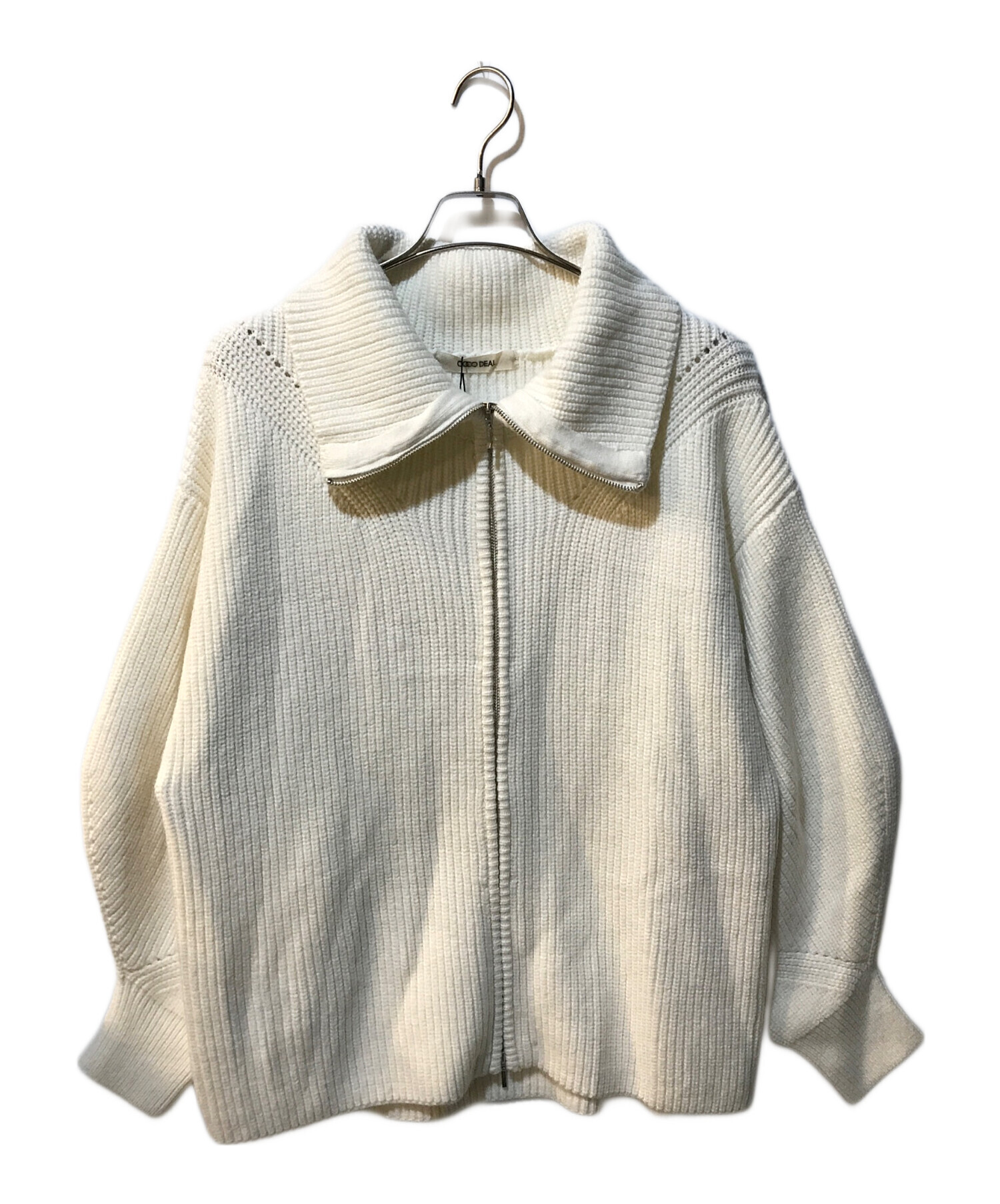 中古・古着通販】COCODEAL (ココディール) 片畦ジップアップロング  