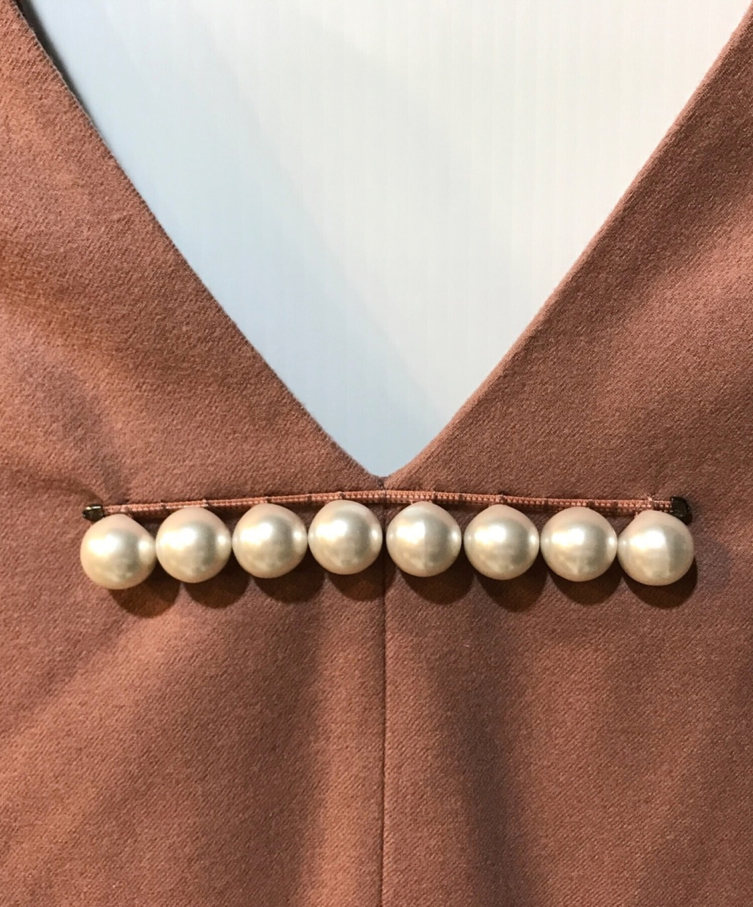 【超美品】YOKOCHAN ワンピース38 毛 パール ノースリーブ M 中古・古着通販】YOKO CHAN (ヨーコチャン) フェイクパール