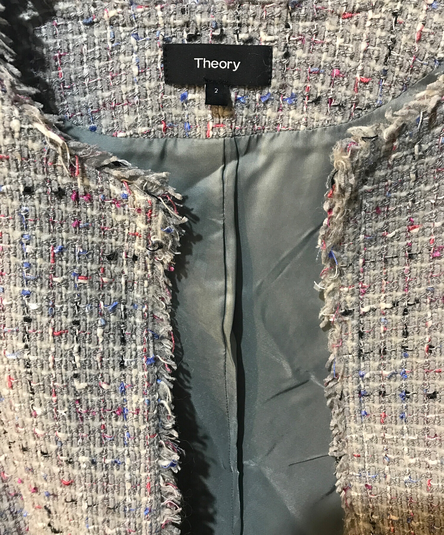 中古・古着通販】theory (セオリー) RAINBOW TWEED/FEMININE SLIM JKT