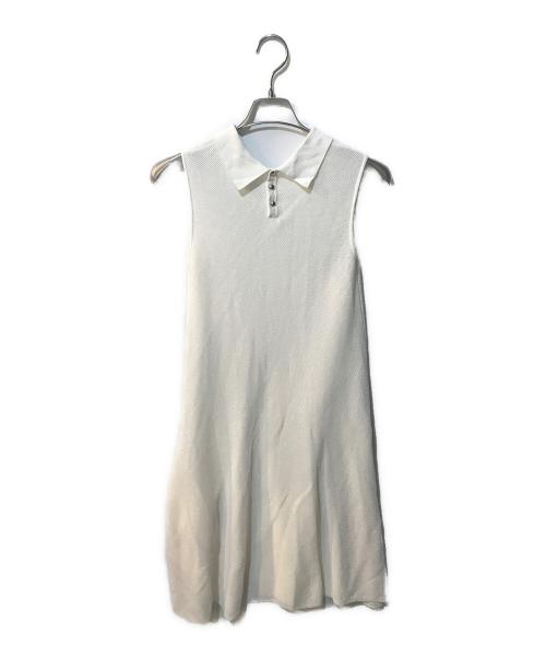 ANAYI カノコメッシュポロワンピース ホワイト ANAYI - 極美品✨ANAYI