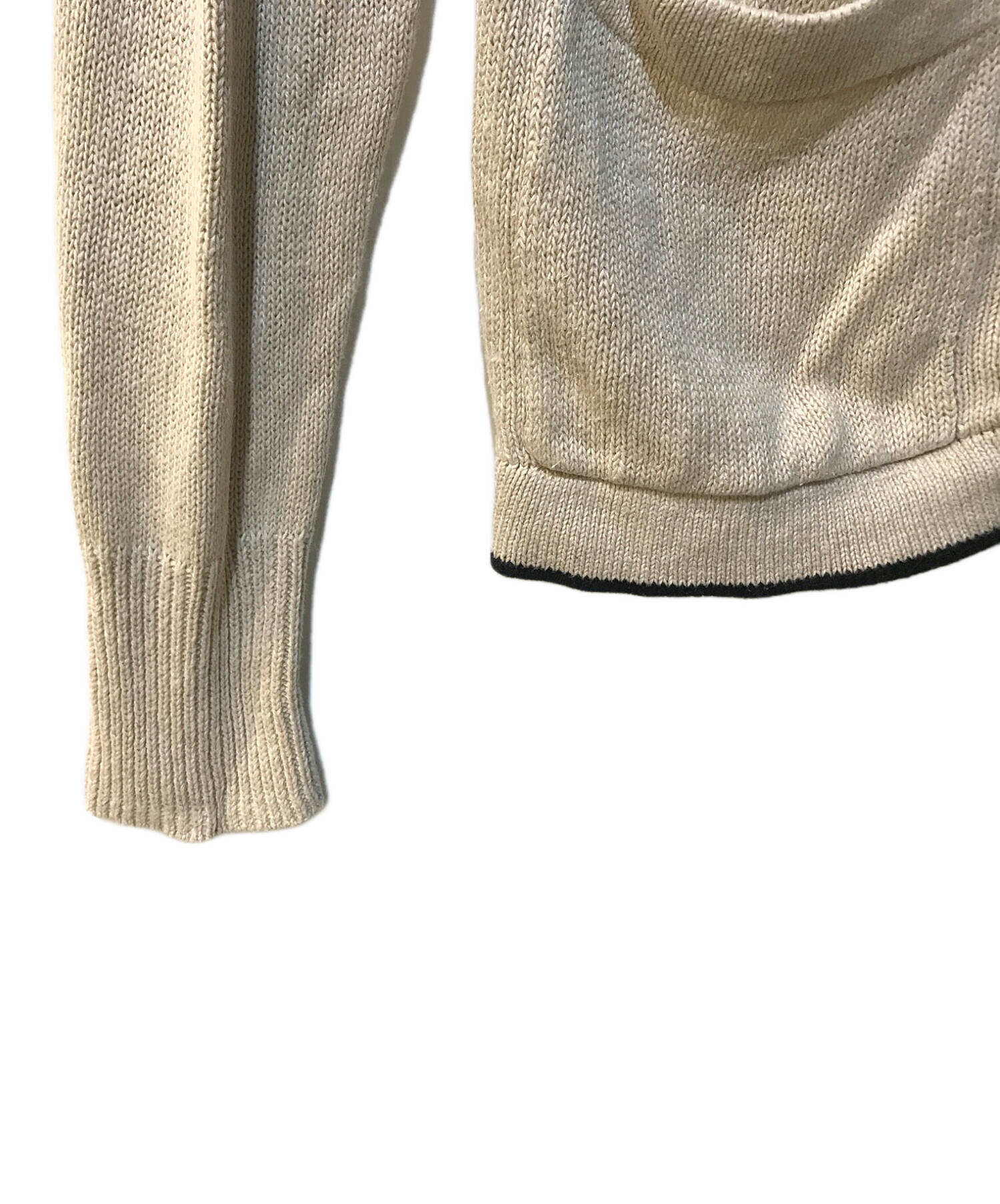 MHL.✨　スウェット　カーディガン　コットン　M サンドベージュ　麻 MHL.✨ スウェット カーディガン コットン M サンドベージュ 麻