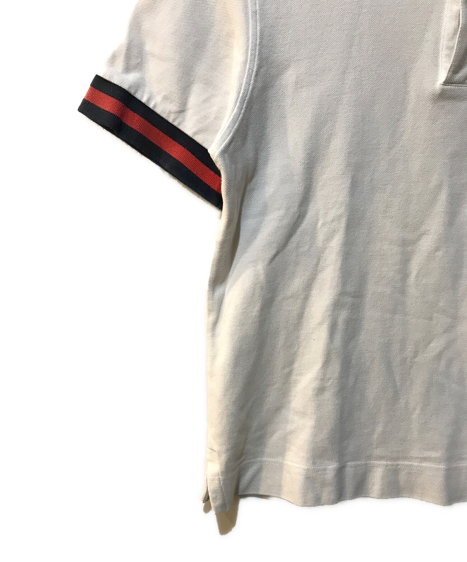 中古・古着通販】MONCLER (モンクレール) ポロシャツ ホワイト サイズ