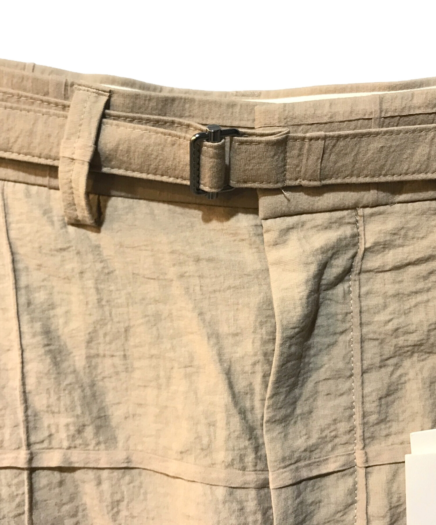 中古・古着通販】jieda (ジエダ) TUCK FABRIC BELT SLACKS ベージュ