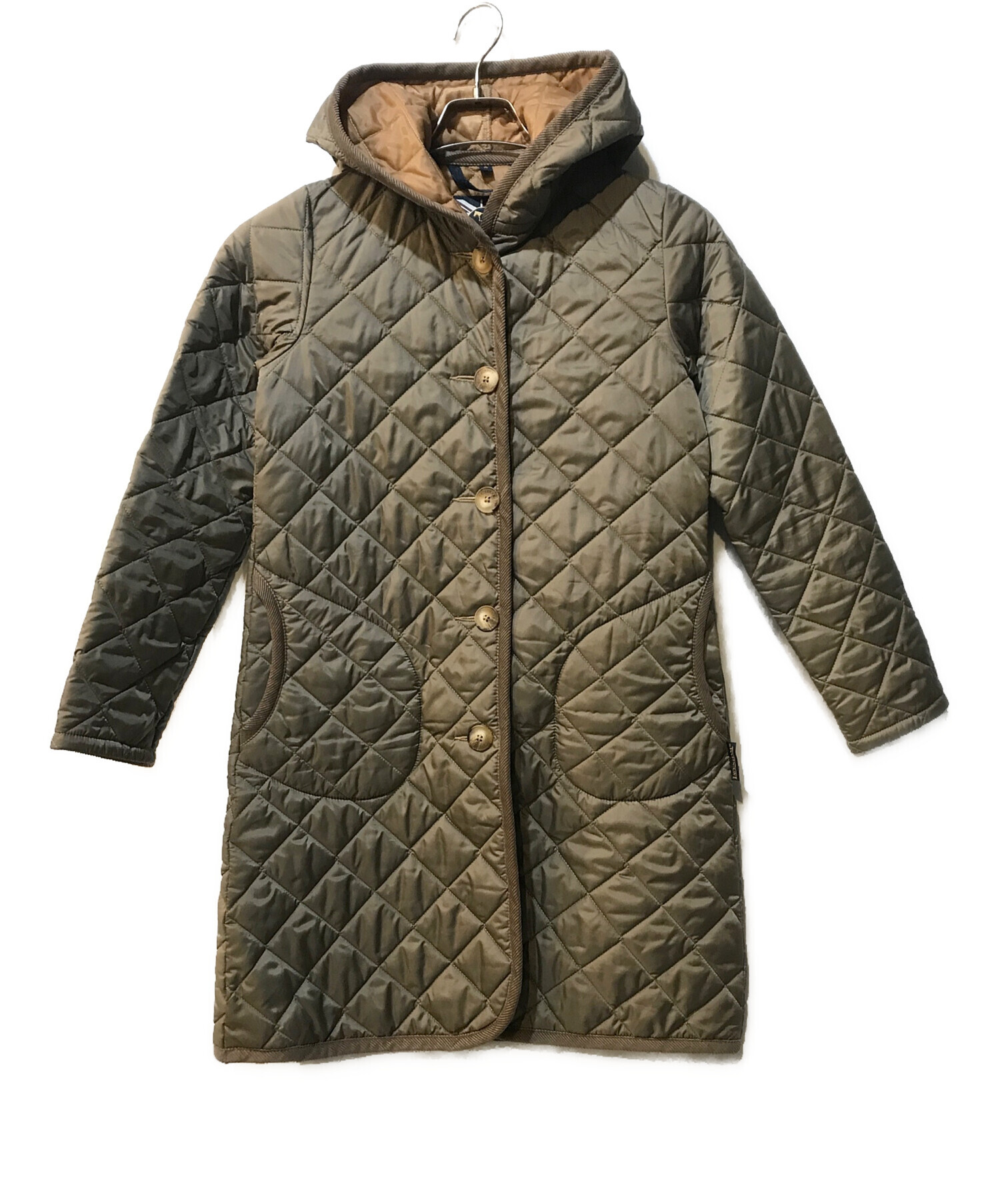中古・古着通販】LAVENHAM (ラベンハム) フーデッドキルティングコート 