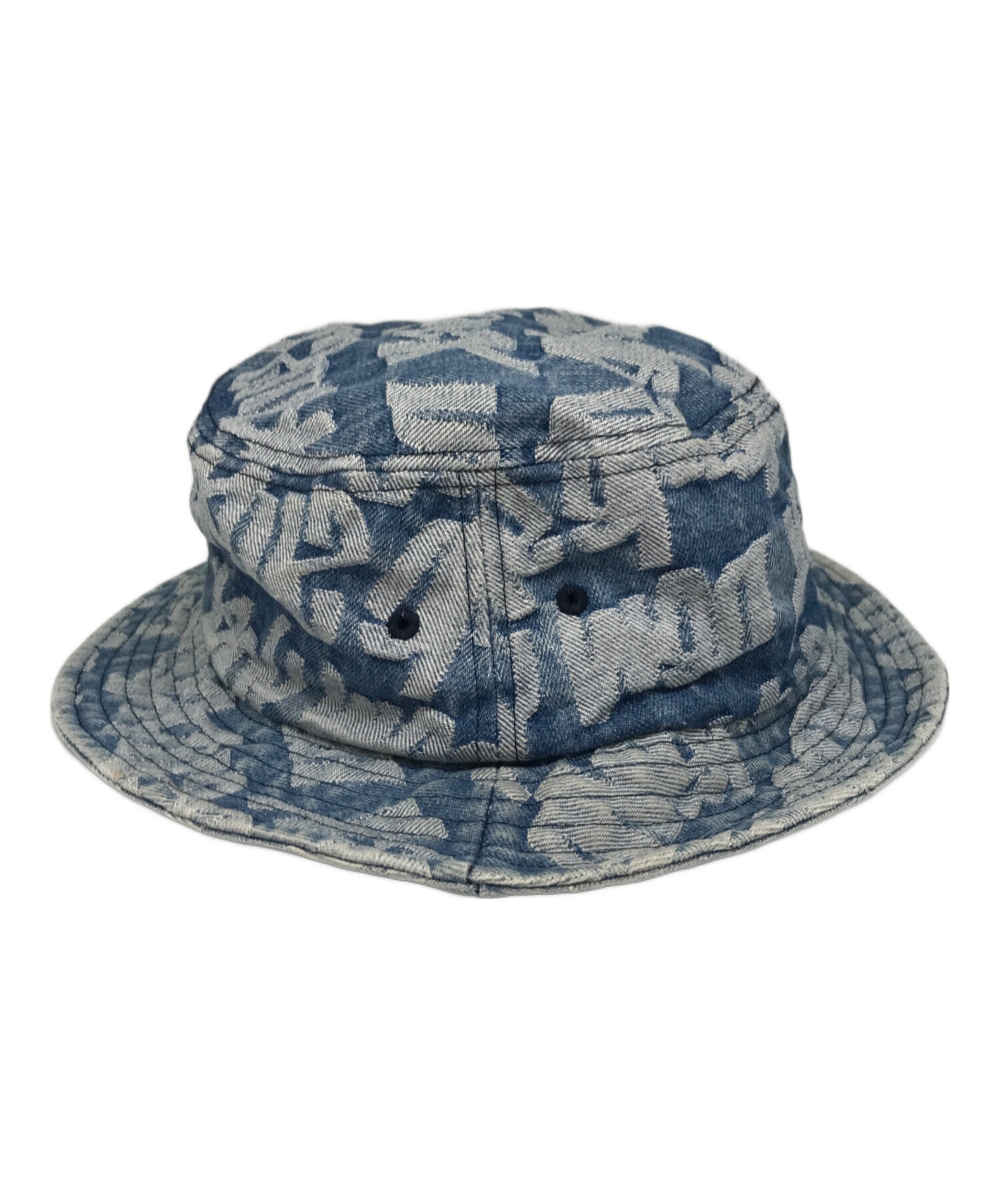 SUPREME Fat Tip Jacquard Denim Crusher Hat インディゴ Fat Tip