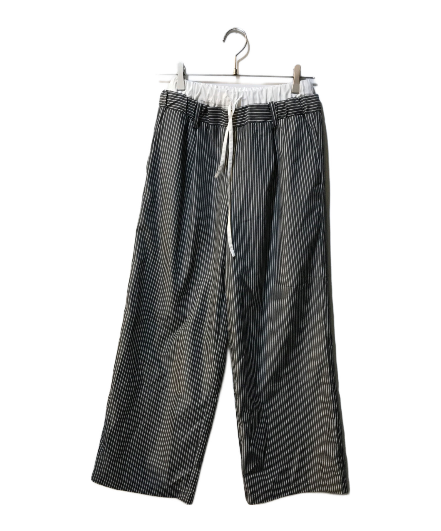 新品 the toe Battery Stripe Pants パンツ ボトムス 中古・古着通販】THE TOE (ザ トー) Battery stripe pants ホワイト
