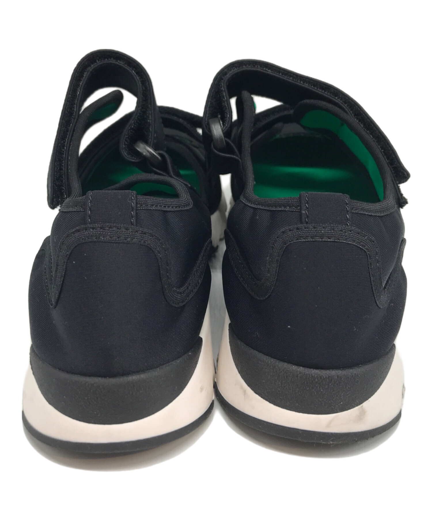 MARNI マルニ ベルクロストラップ フリンジデザイン ローファー 37 ブラック レザー製 Bambi 3.0 ローファー、ダブルバックル付き | Marni