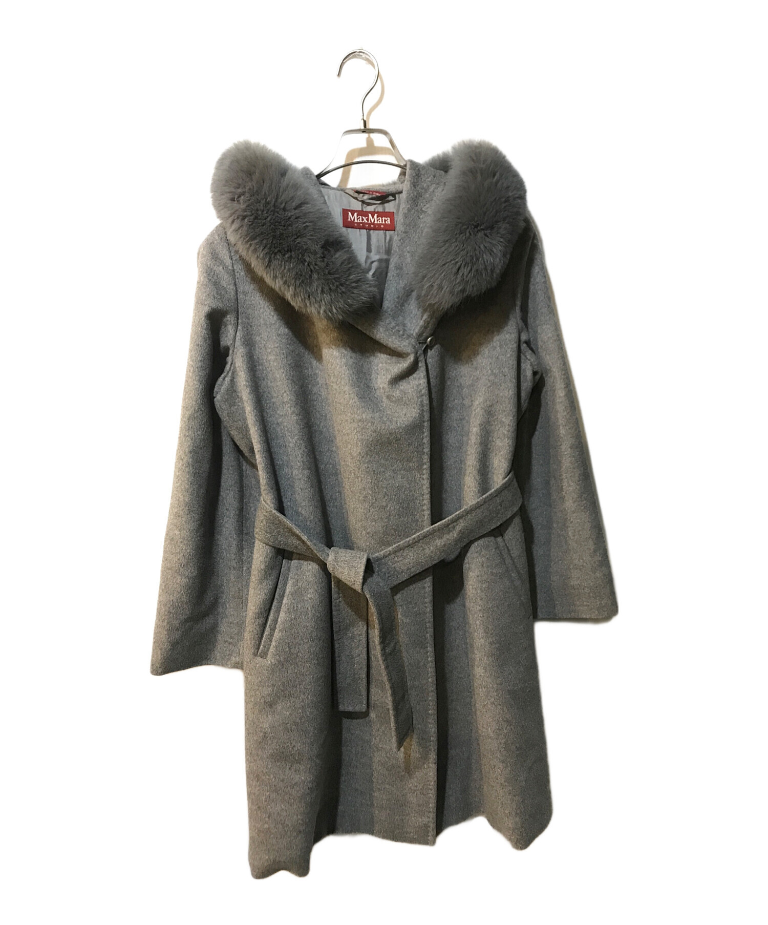 Maxmara ウールコートグレー