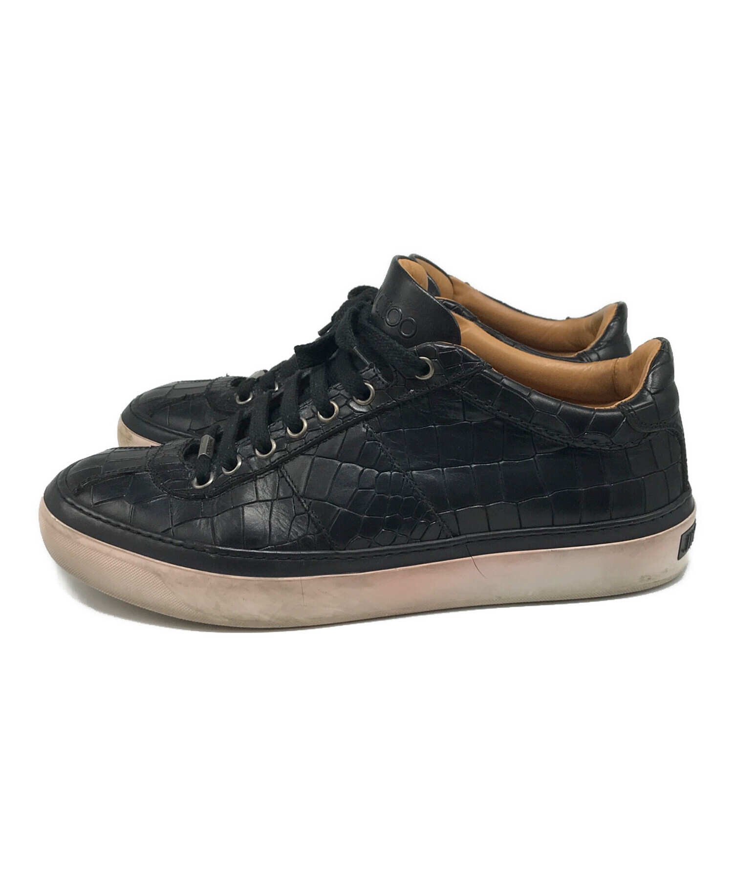 中古・古着通販JIMMY CHOO (ジミーチュウ) クロコ型押しレザー