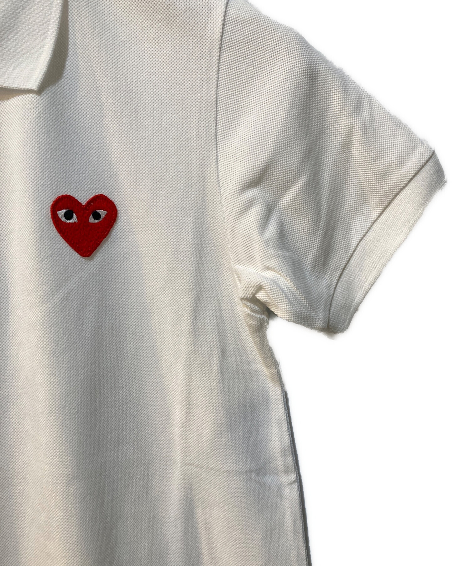 COMME des GARÇONS GIRL ホワイトポロシャツ ワンピース M 中古・古着通販】COMME des GARCONS GIRL (コムデギャルソンガール