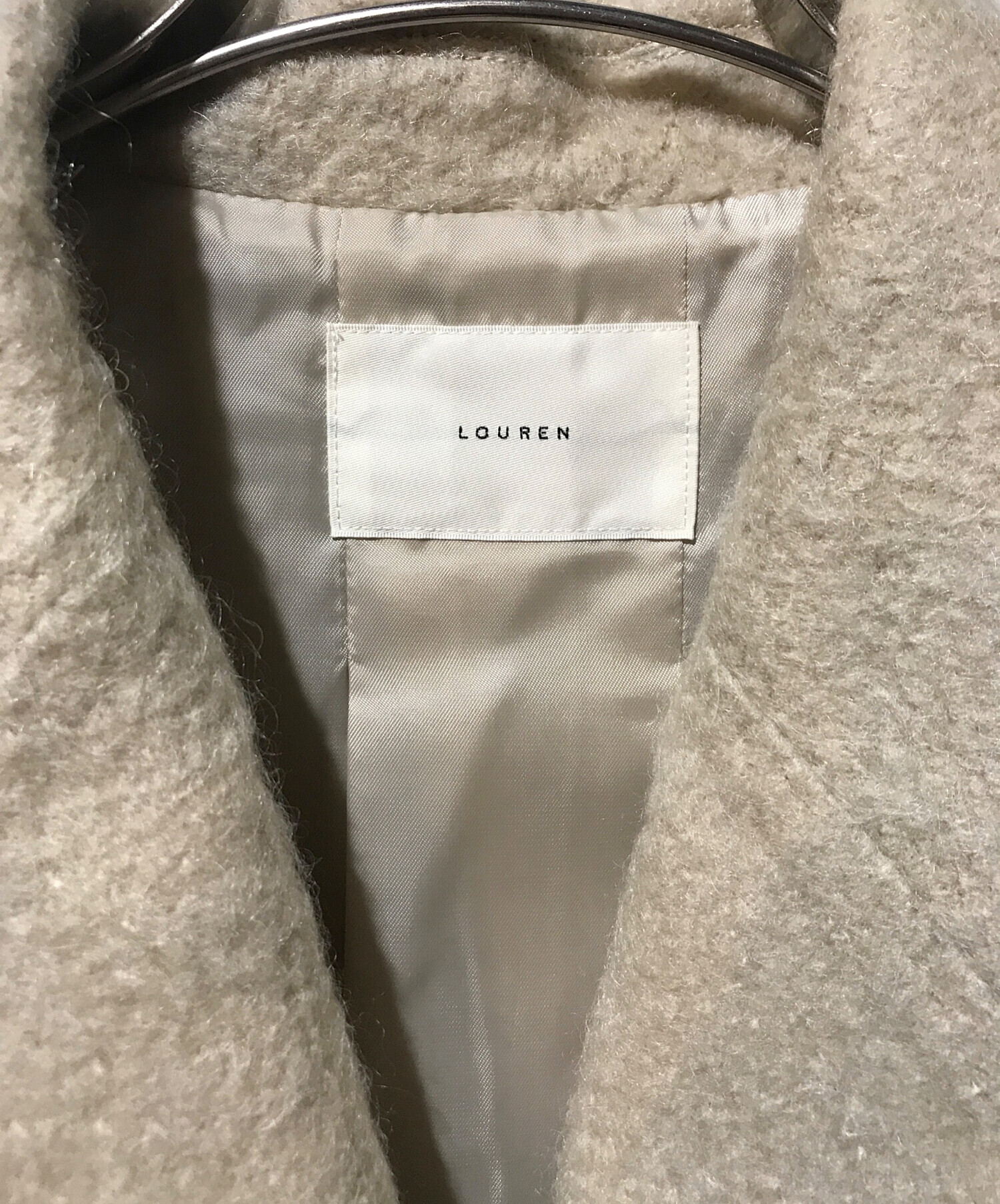 中古・古着通販】Louren (ローレン) shaggy double coat ベージュ