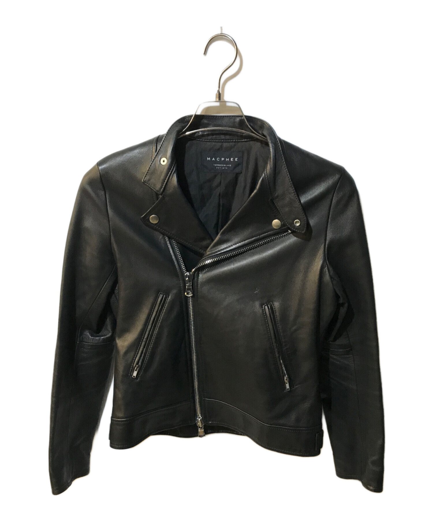 マカフィー トゥモローランド ラムレザーライダースジャケット