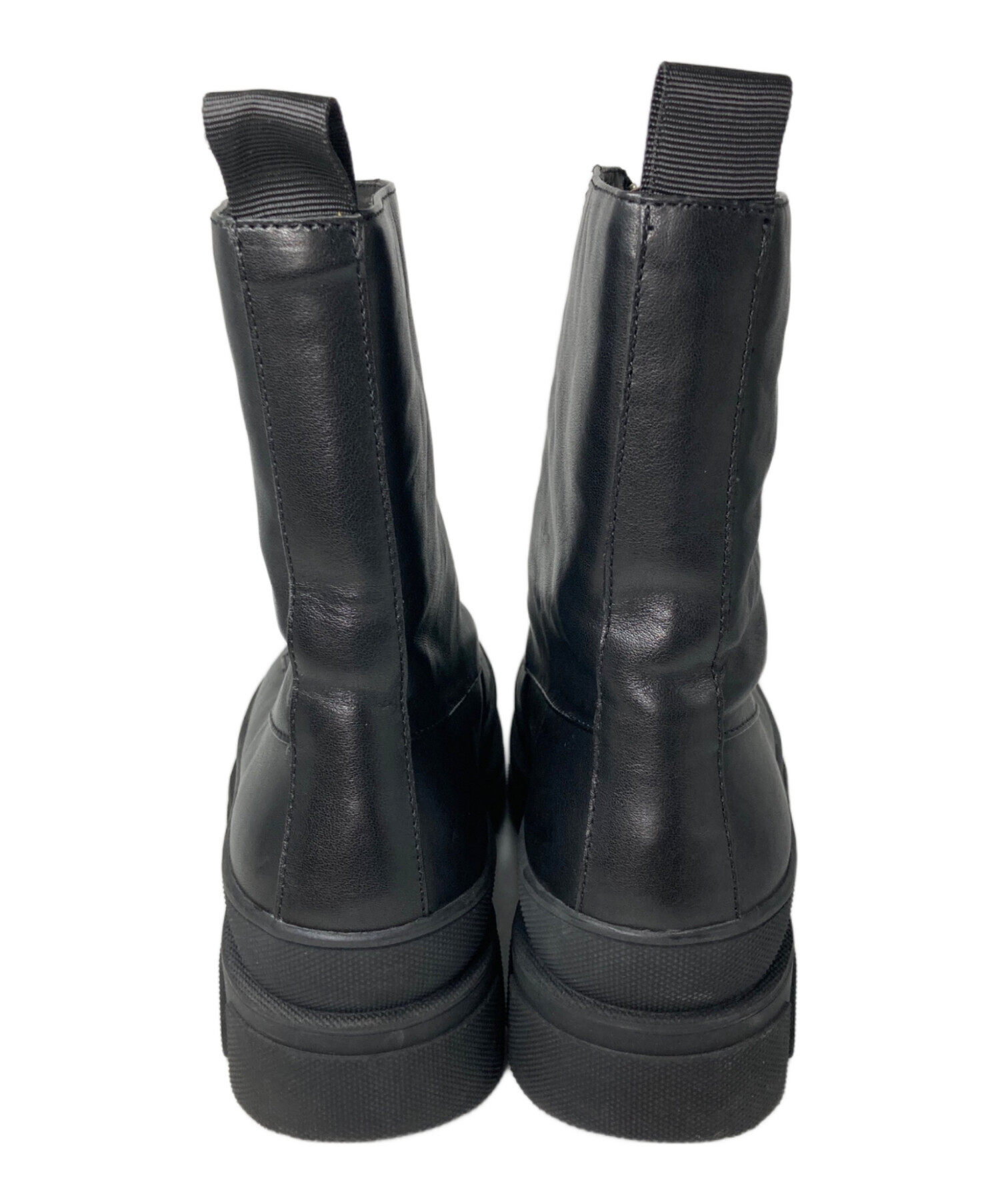 MOHI ショートブーツ37 中古・古着通販】MOHI (モヒ) フロントジップソフトレザー