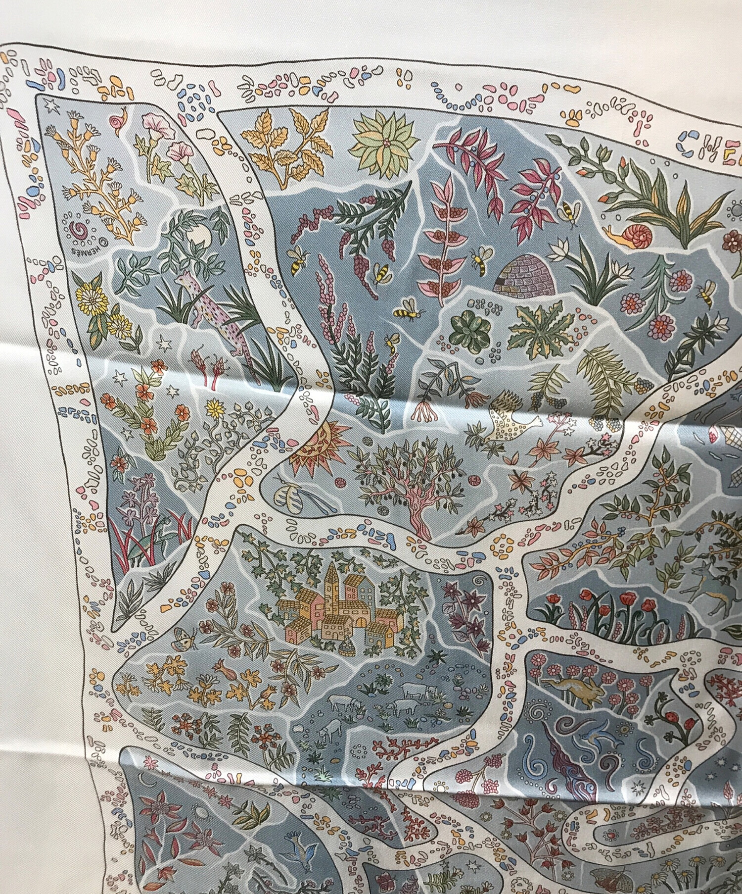 中古・古着通販】HERMES (エルメス) カレ90 Chemins de Garrigue