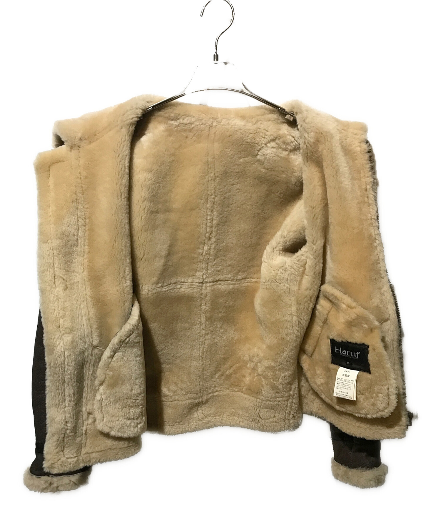 中古・古着通販】Haruf (ハルフ) シープレザームートン B-3 フライト 