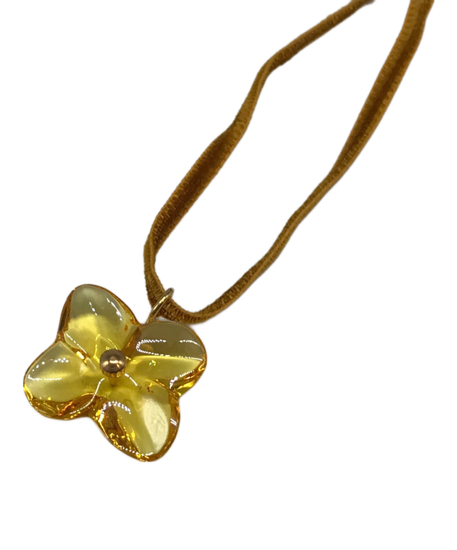 Baccarat オルテンシアネックレス 中古・古着通販】Baccarat (バカラ) オルテンシア ネックレス イエロー