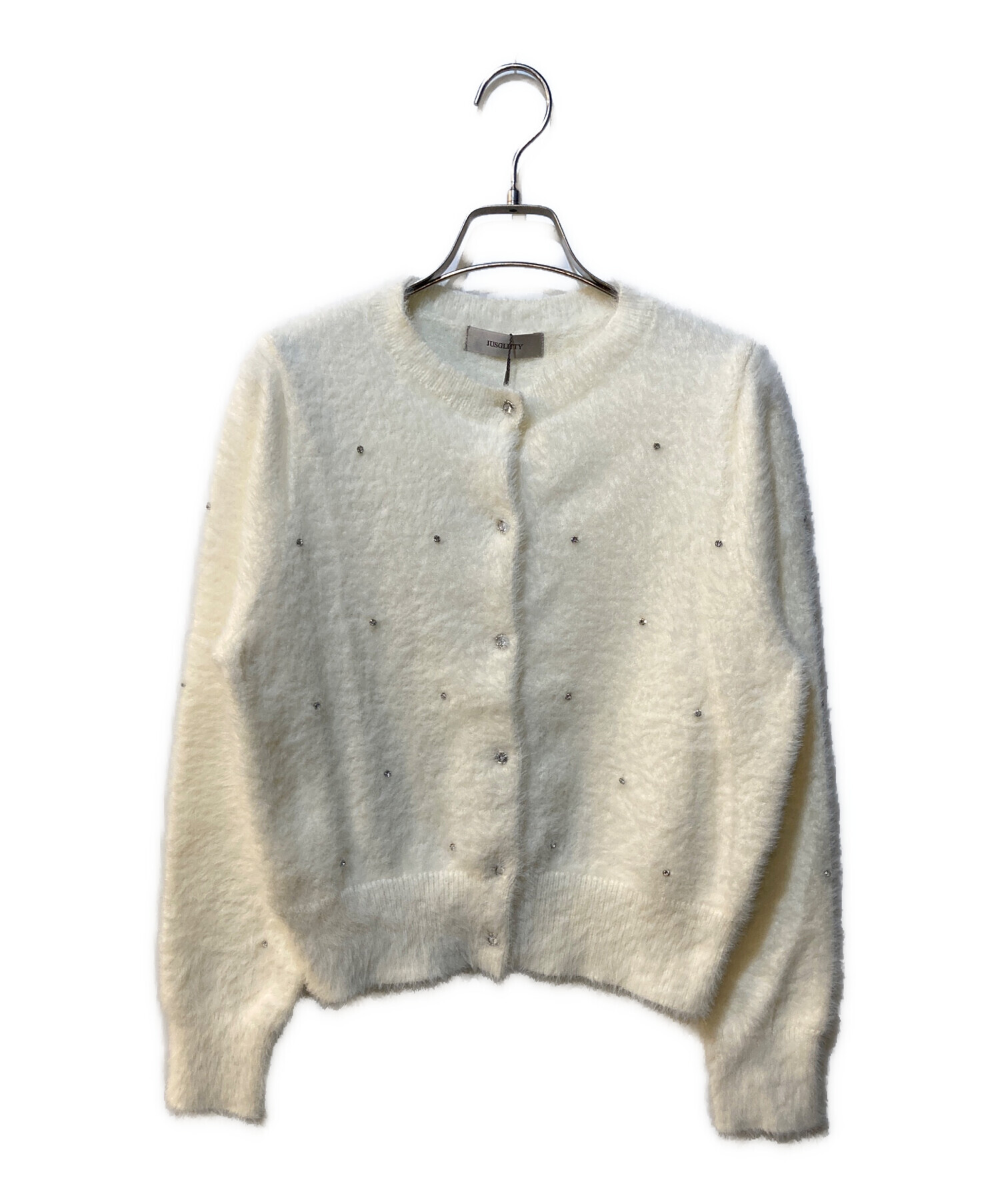 JUSGLITTY カーディガン ジャスグリッティー JUSGLITTY 22AW パール釦ゆるカーディガン V