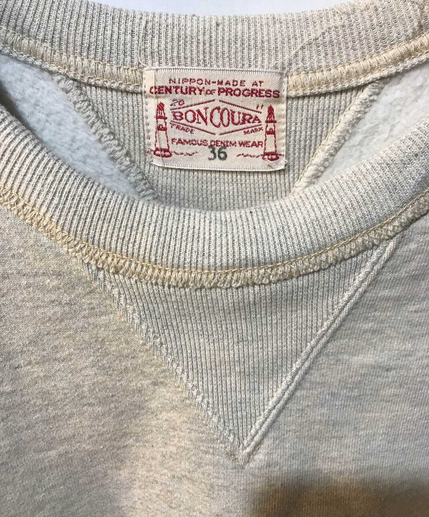 中古・古着通販】BONCOURA (ボンクラ) 両Vスウェット ベージュ サイズ