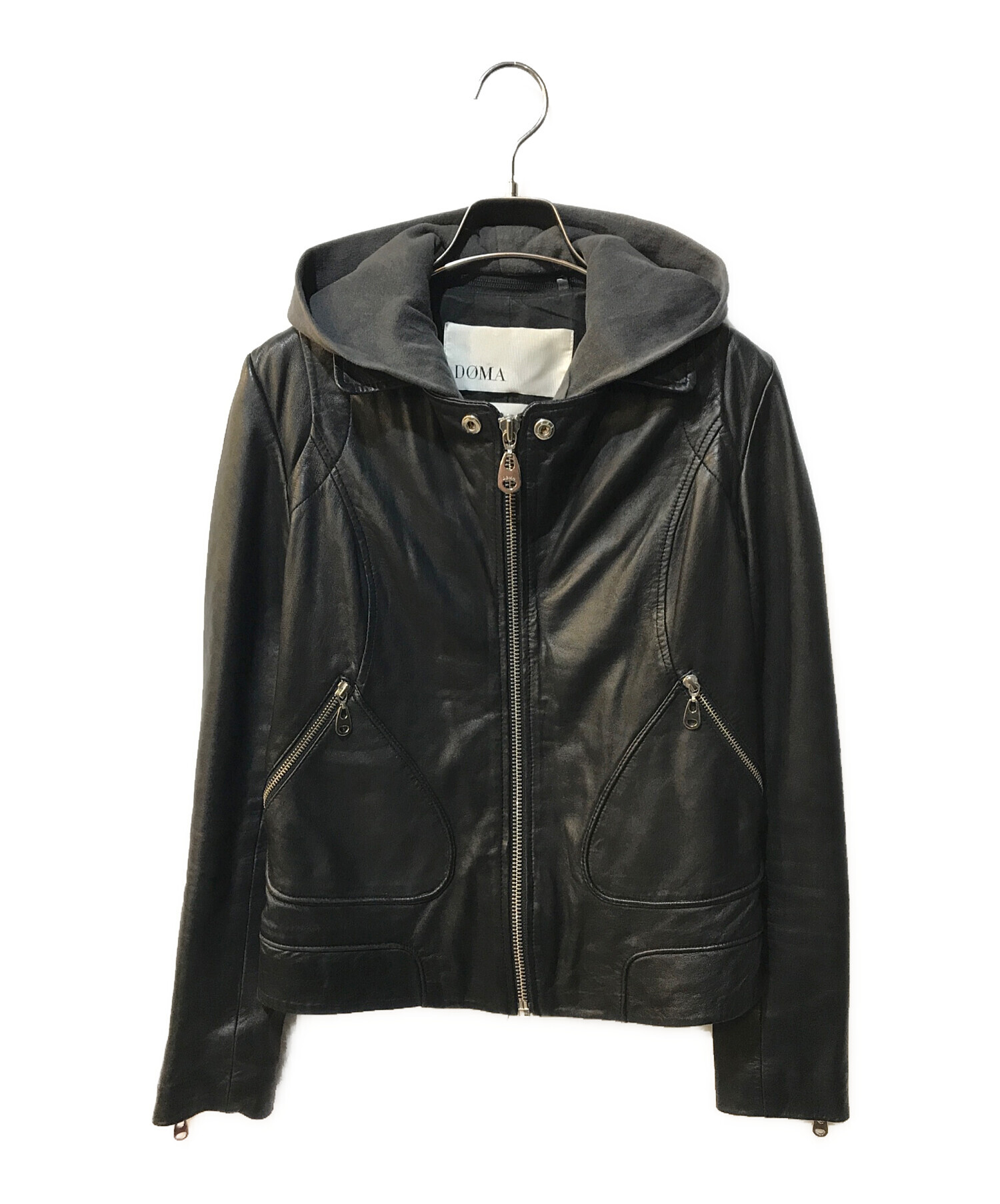 中古・古着通販】DOMA (ドマ) HOODIEダブルライダースジャケット  