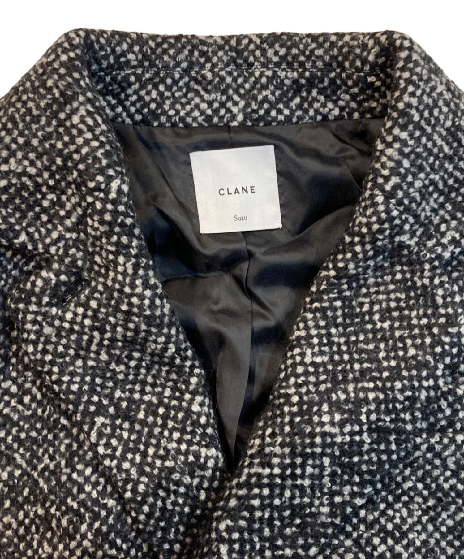 中古・古着通販】CLANE (クラネ) MIX COLOR OVER COAT ブラック サイズ