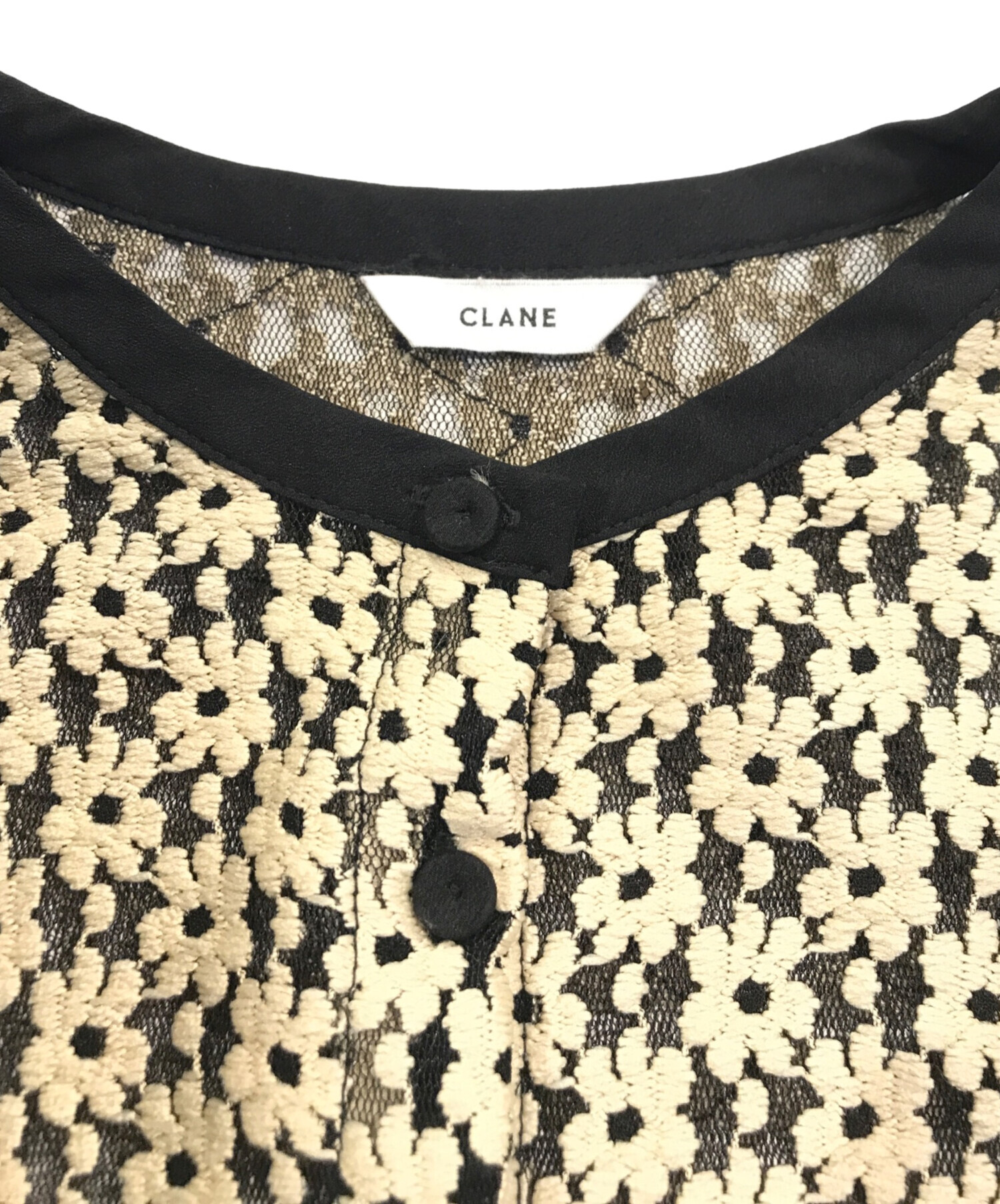 中古・古着通販】CLANE (クラネ) 3Dフラワーレースカーディガン 