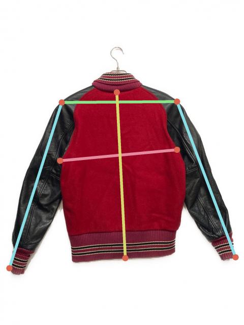 中古・古着通販】skookum (スクーカム) レザー切替スタジャン ブラック