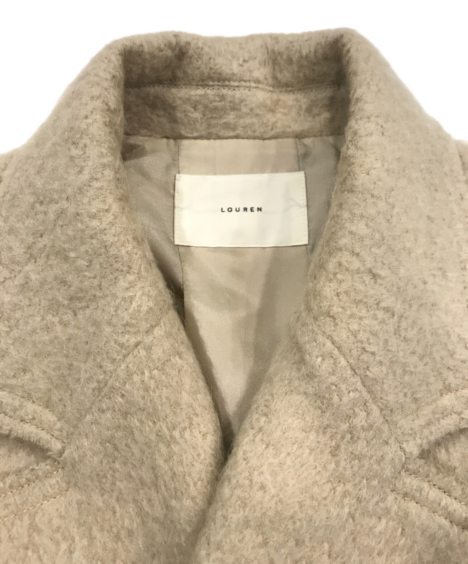 中古・古着通販】Louren (ローレン) shaggy double coat ベージュ