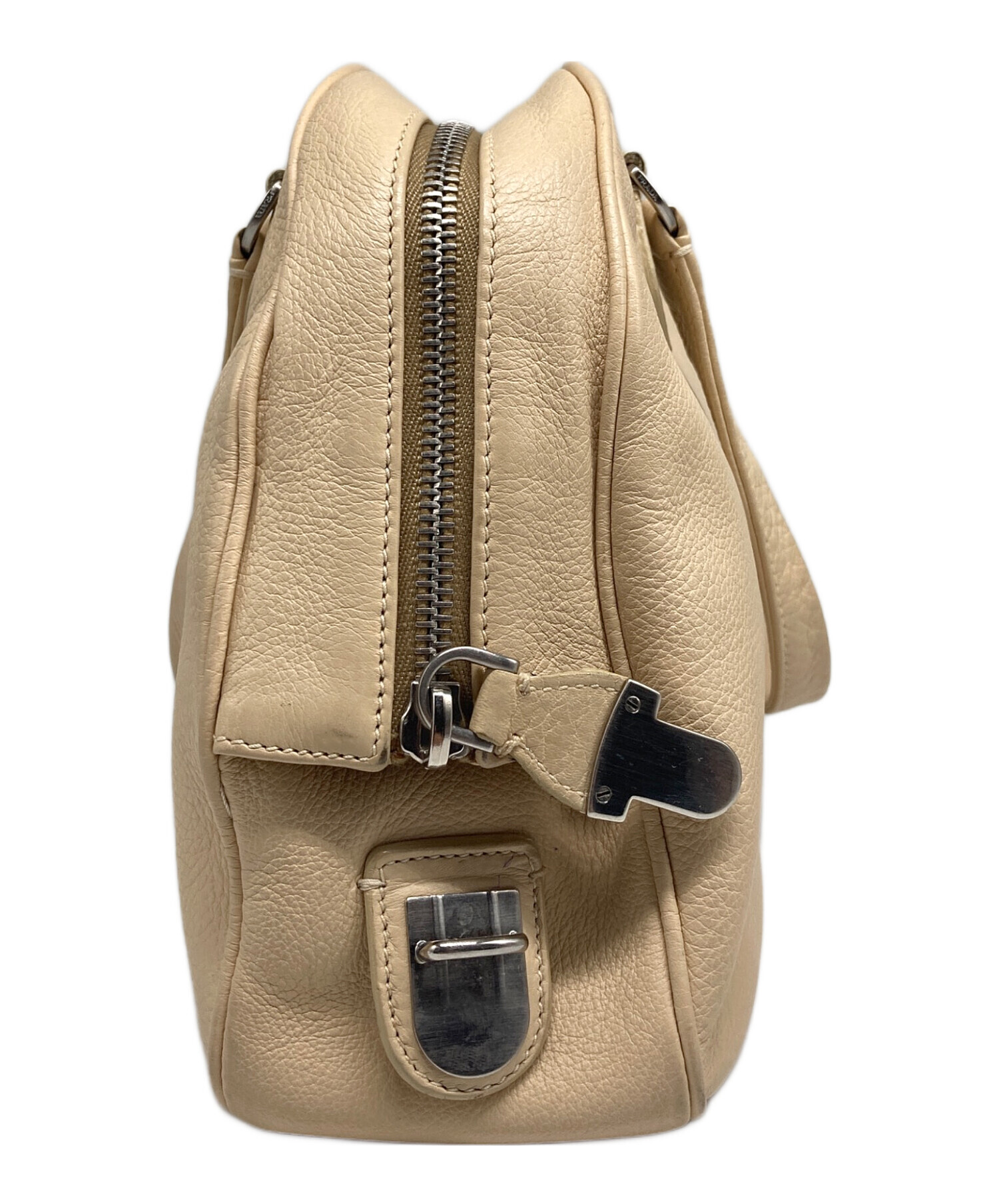 中古・古着通販】PRADA (プラダ) オールドレザーミニボストン