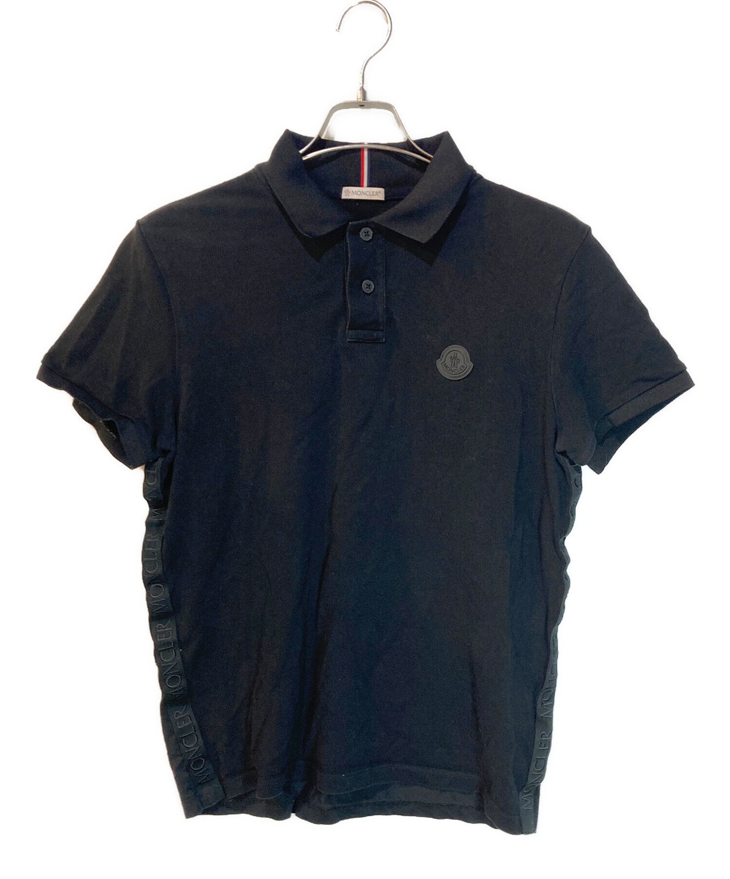 中古・古着通販】MONCLER (モンクレール) ポロシャツ ブラック サイズ 