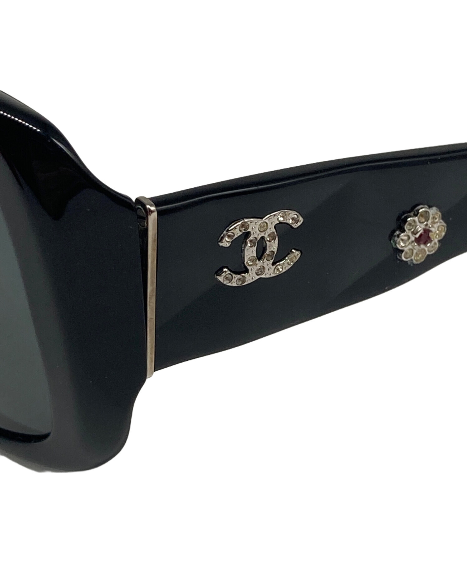 シャネル ココマーク ラインストーン サングラス レディース 【中古】 中古・古着通販】CHANEL (シャネル) ラインストーン ココマーク