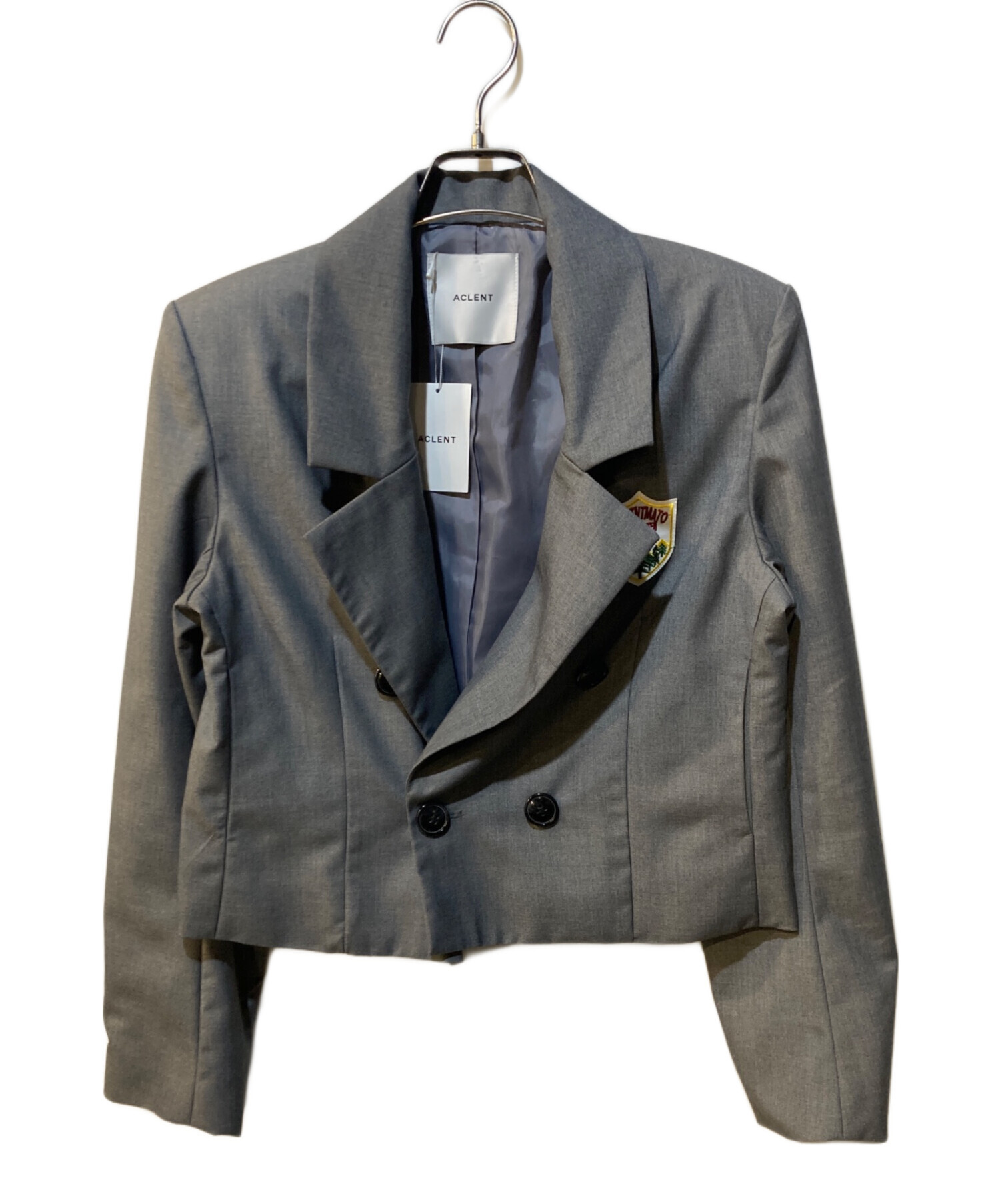 ACLENT ダブルライン　オーバージャケット 中古・古着通販】ACLENT (アクレント) エンブレムクロップド