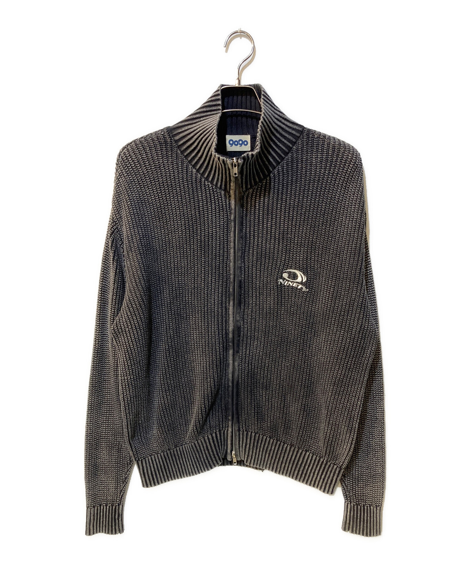 中古・古着通販】9090 (9090) Heisei Logo Washed Drivers Knit グレー 