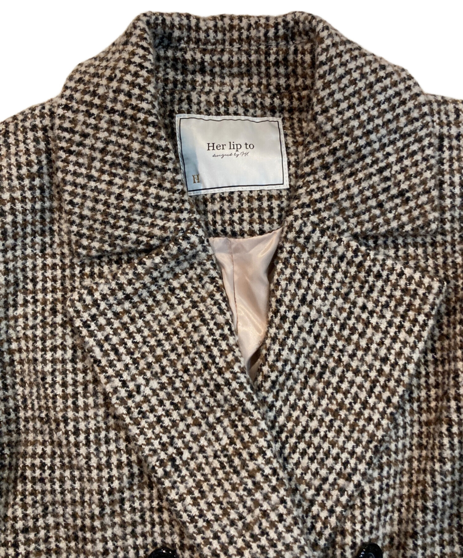 中古・古着通販】HER LIP TO (ハーリップトゥ) Check Tweed Jacket