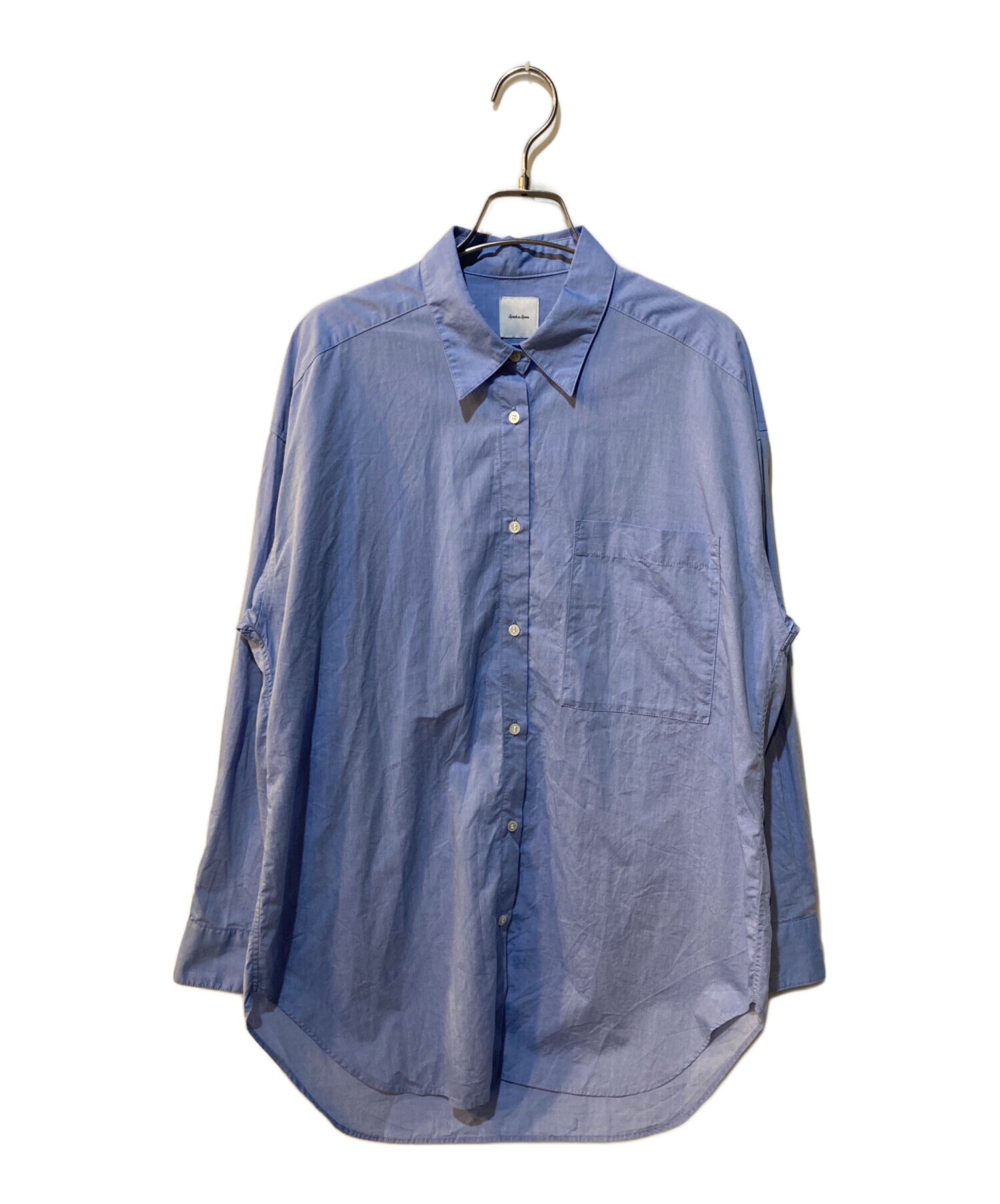 スピックアンドスパン オーバーシャツ 水色 追加》50コットンオーバー