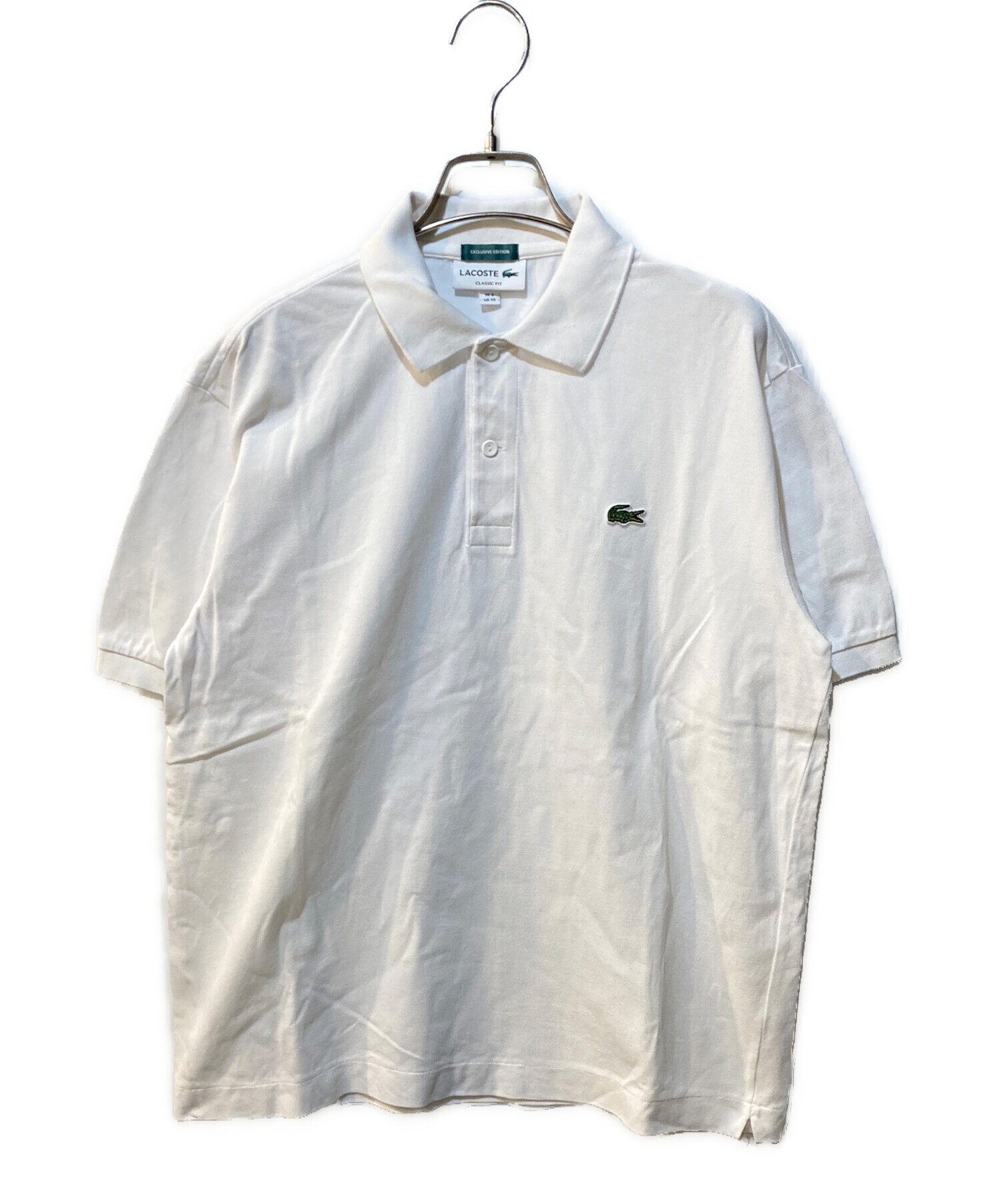 中古・古着通販】LACOSTE (ラコステ) ポロシャツ ホワイト サイズ:XS 