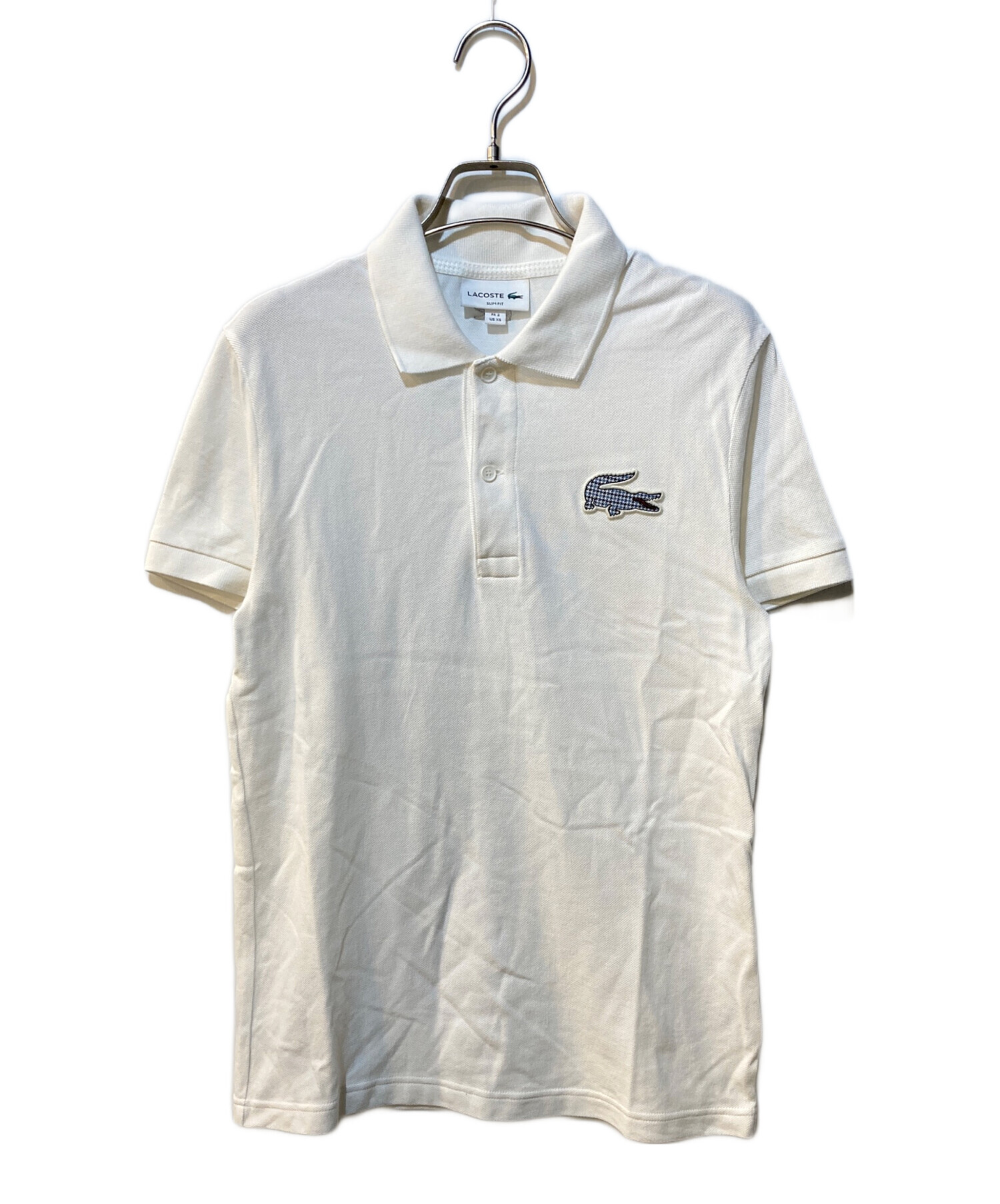 【早い者勝ち】ラコステ ポロシャツ ホワイト 白ワニ US L FR 5　正規品 LACOSTE ラコステ 白ワニ ビッグロゴ ポロシャツ ゴルフにも｜Yahoo