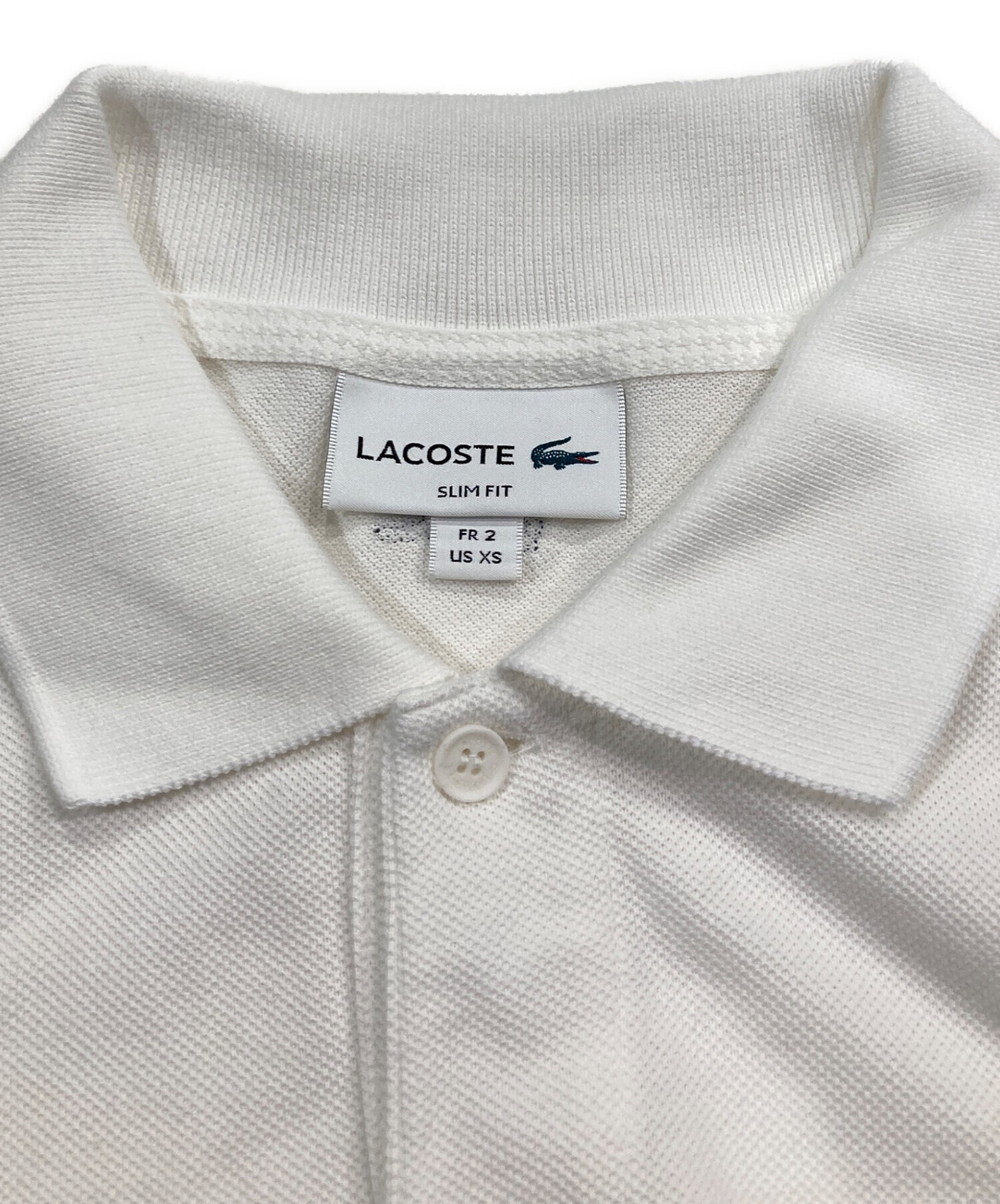 中古・古着通販】LACOSTE (ラコステ) ビッグワニポロシャツ ホワイト