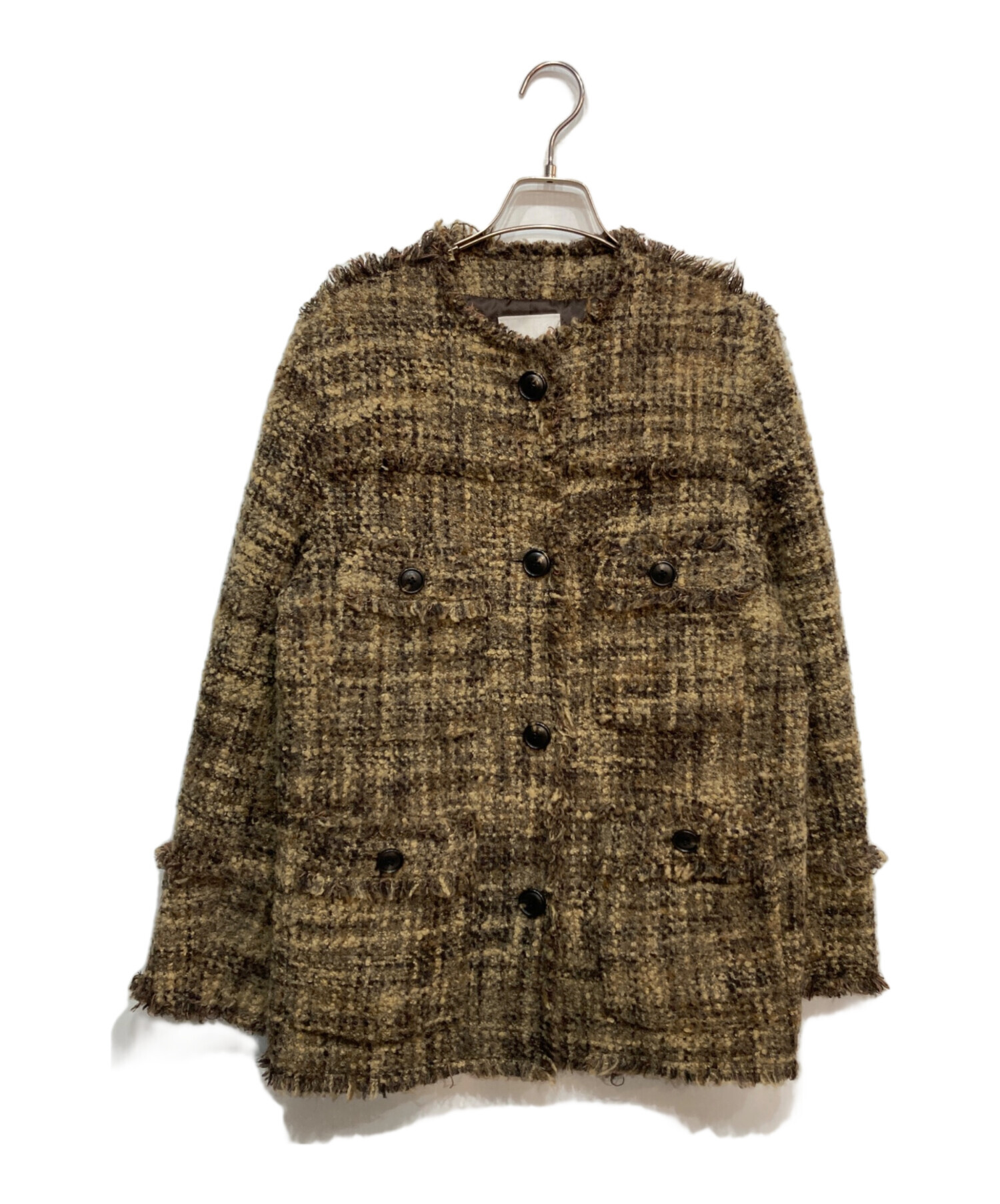 は*る様 CLANE NO COLOR TWEED JACKET【ブランドタグあ は*る様 CLANE NO COLOR TWEED JACKET【ブランドタグあ CLANE - ノー
