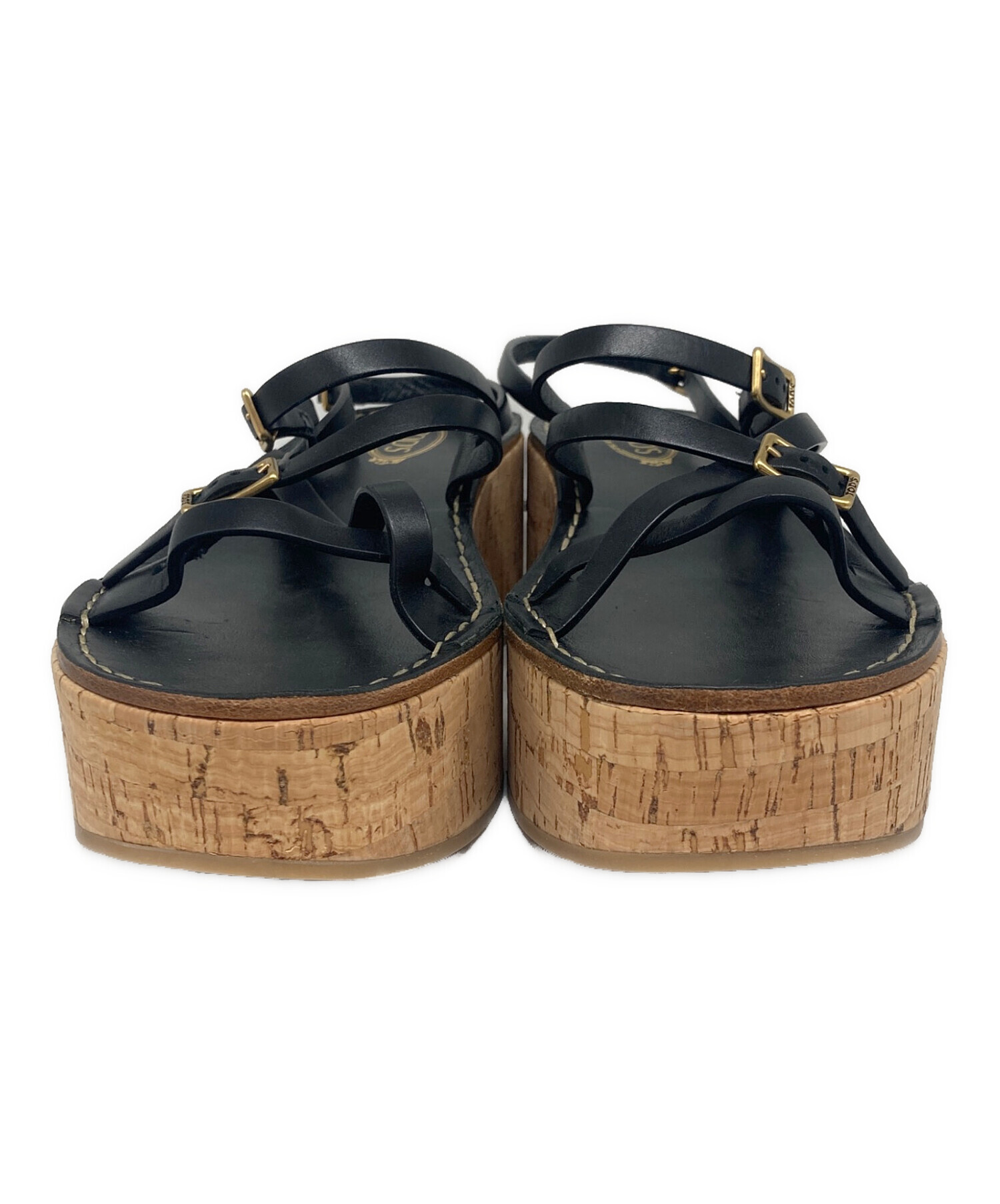 中古・古着通販】TOD'S (トッズ) レザーアンクルストラップサンダル