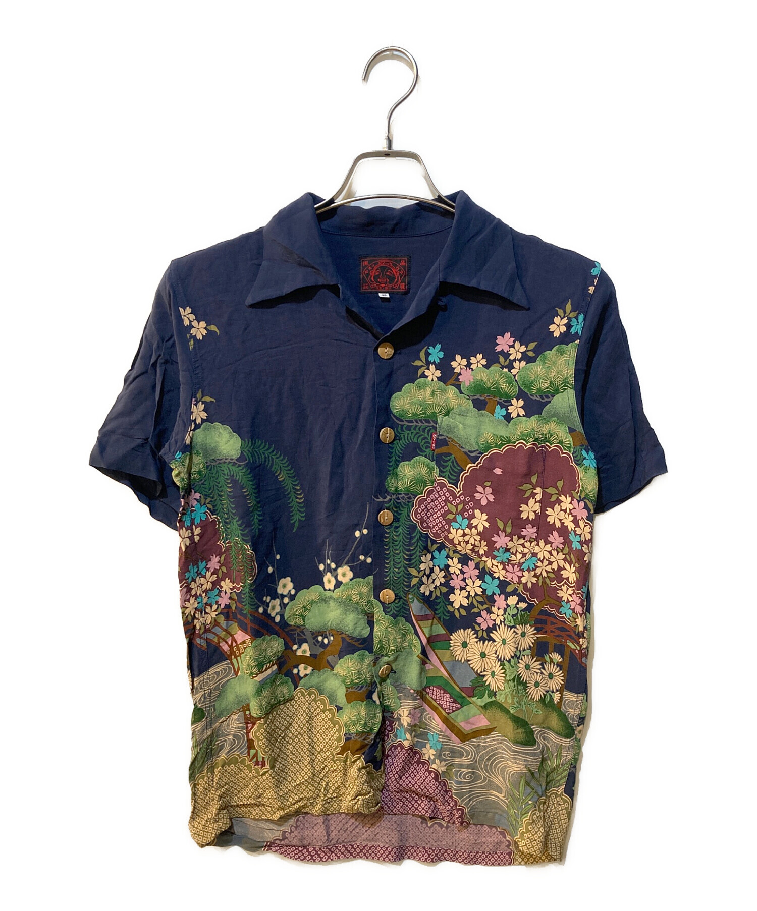 中古・古着通販】EVISU (エヴィス) アロハシャツ ネイビー