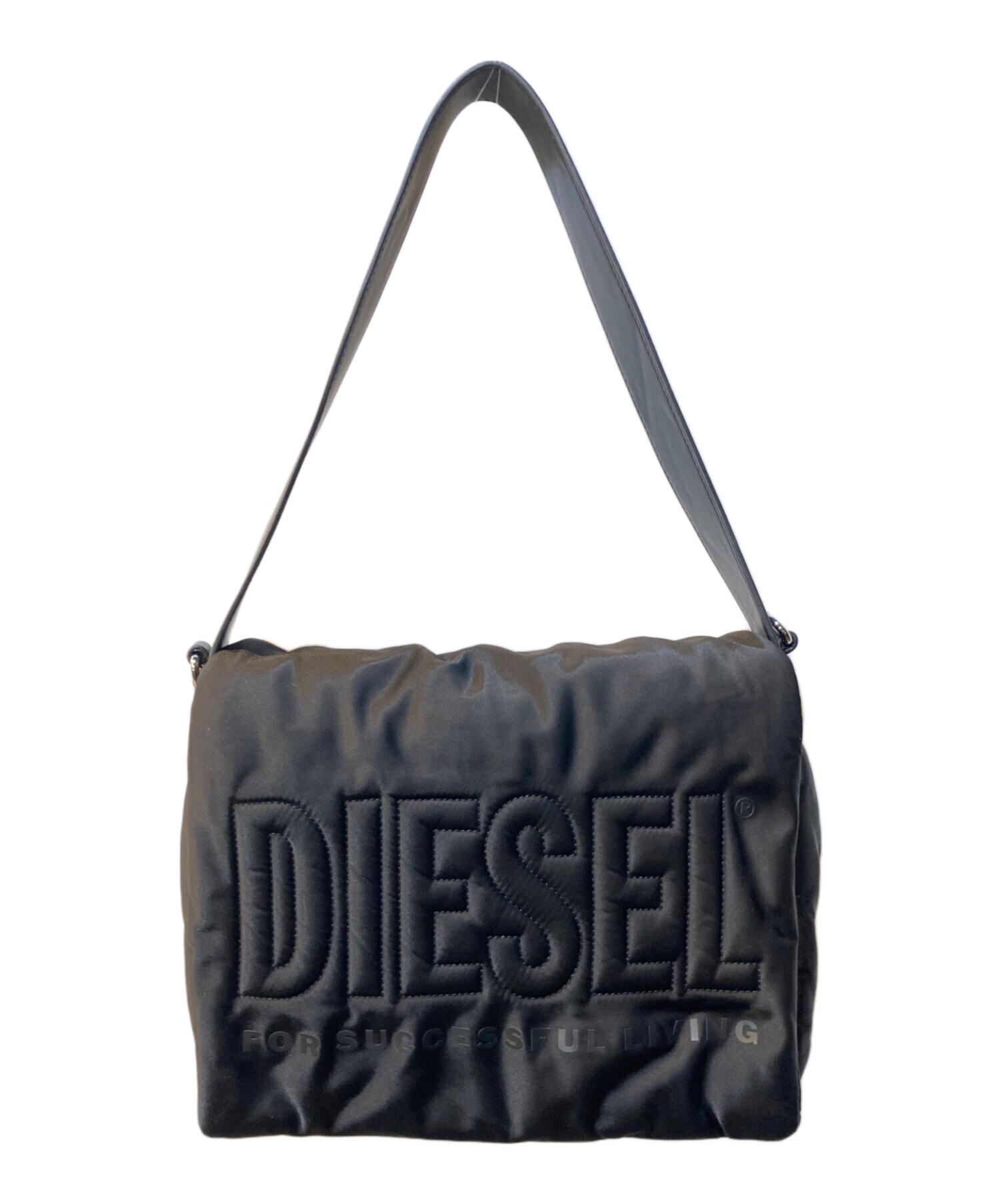 中古・古着通販】DIESEL (ディーゼル) ロゴショルダーバッグ ブラック